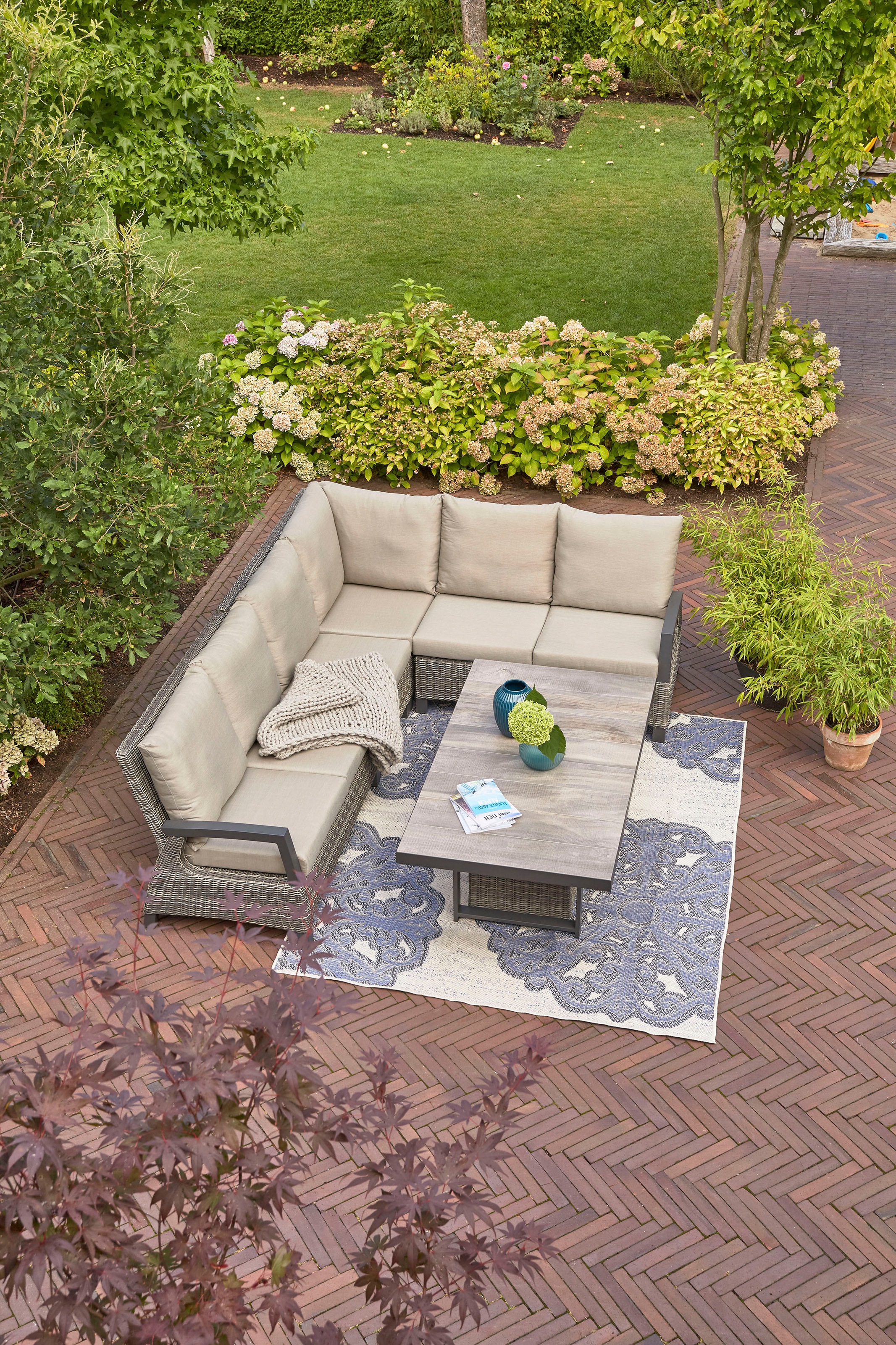 Gartenlounge-Set SIENA GARDEN "Corido", grau (anthrazit, anthrazit, anthrazit), Aluminium, Sitzmöbel-Sets 2