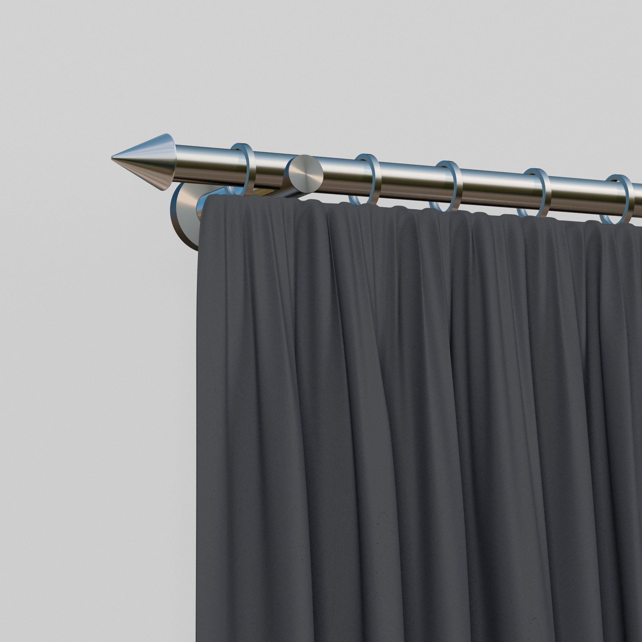 indeko Gardinenstange "Calais" Ø 20 mm 1 läufig-läufig Wunschmaßlänge Kompl günstig online kaufen