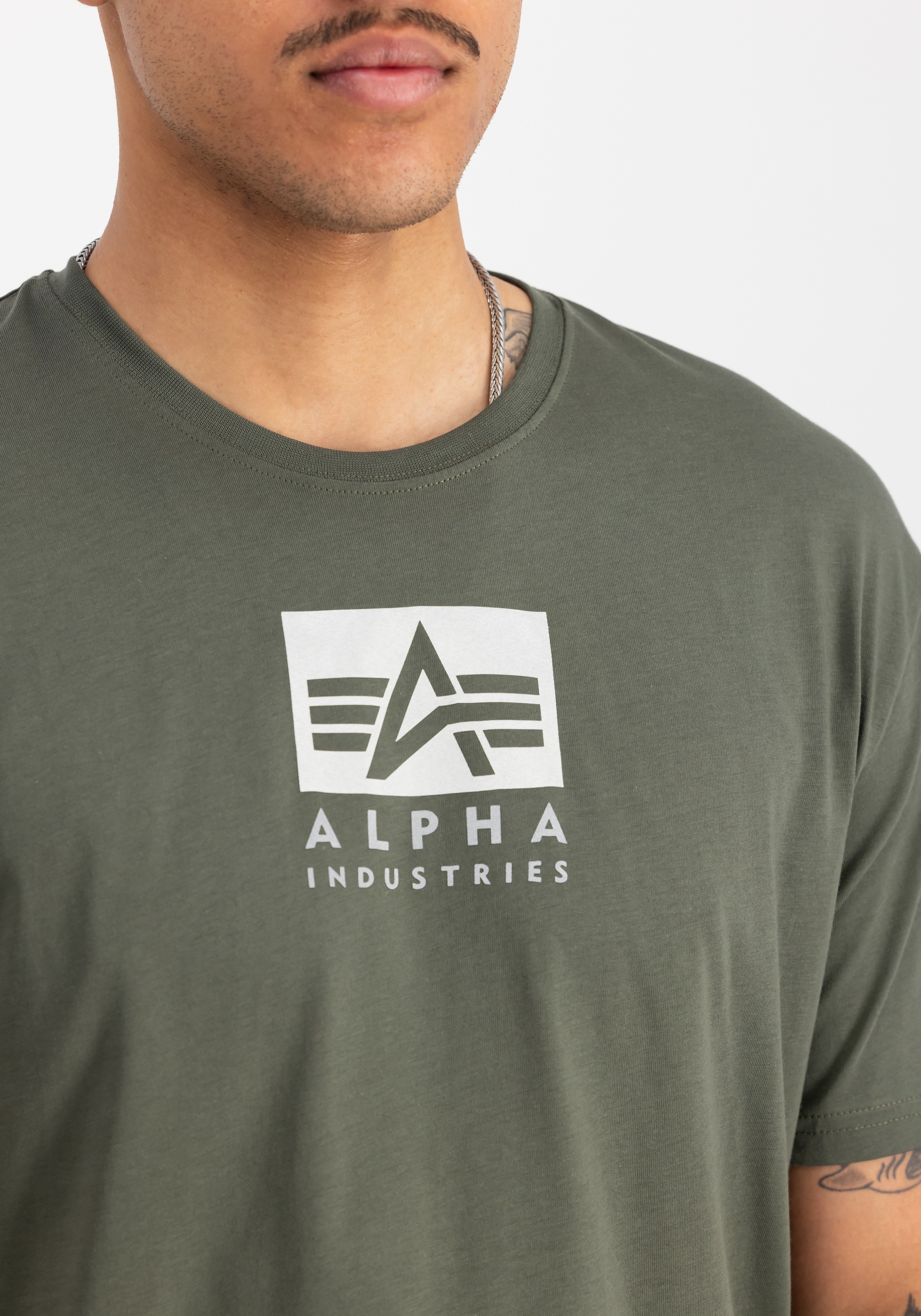 Alpha Industries T-Shirt »Alpha Industries Men - T-Shirts Satin Logo T-Shirt«
