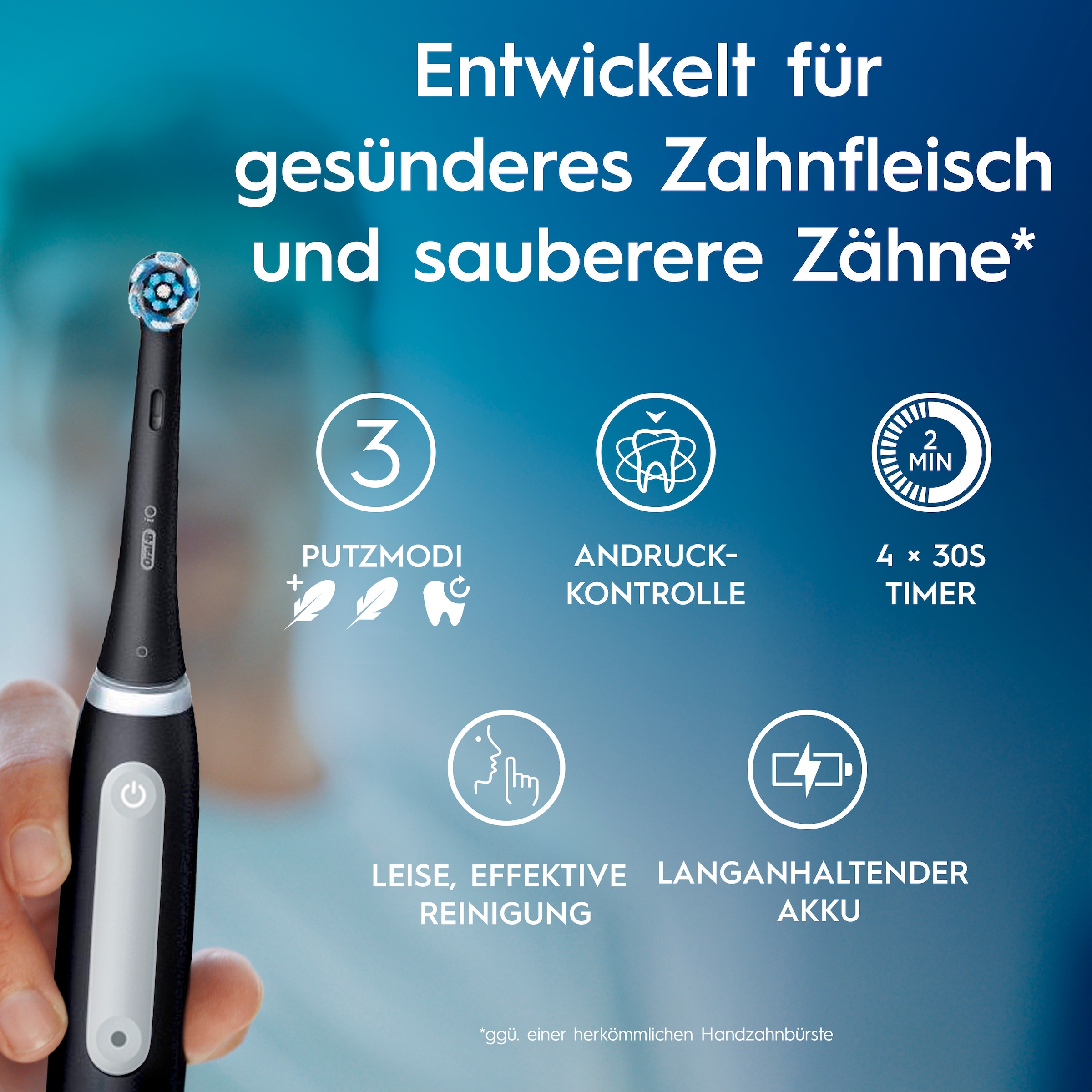 Oral-B Elektrische Zahnbürste »iO Series 3«, 3 St. Aufsteckbürsten, Geschenkedition, Magnet-Technologie, Reise-Etui