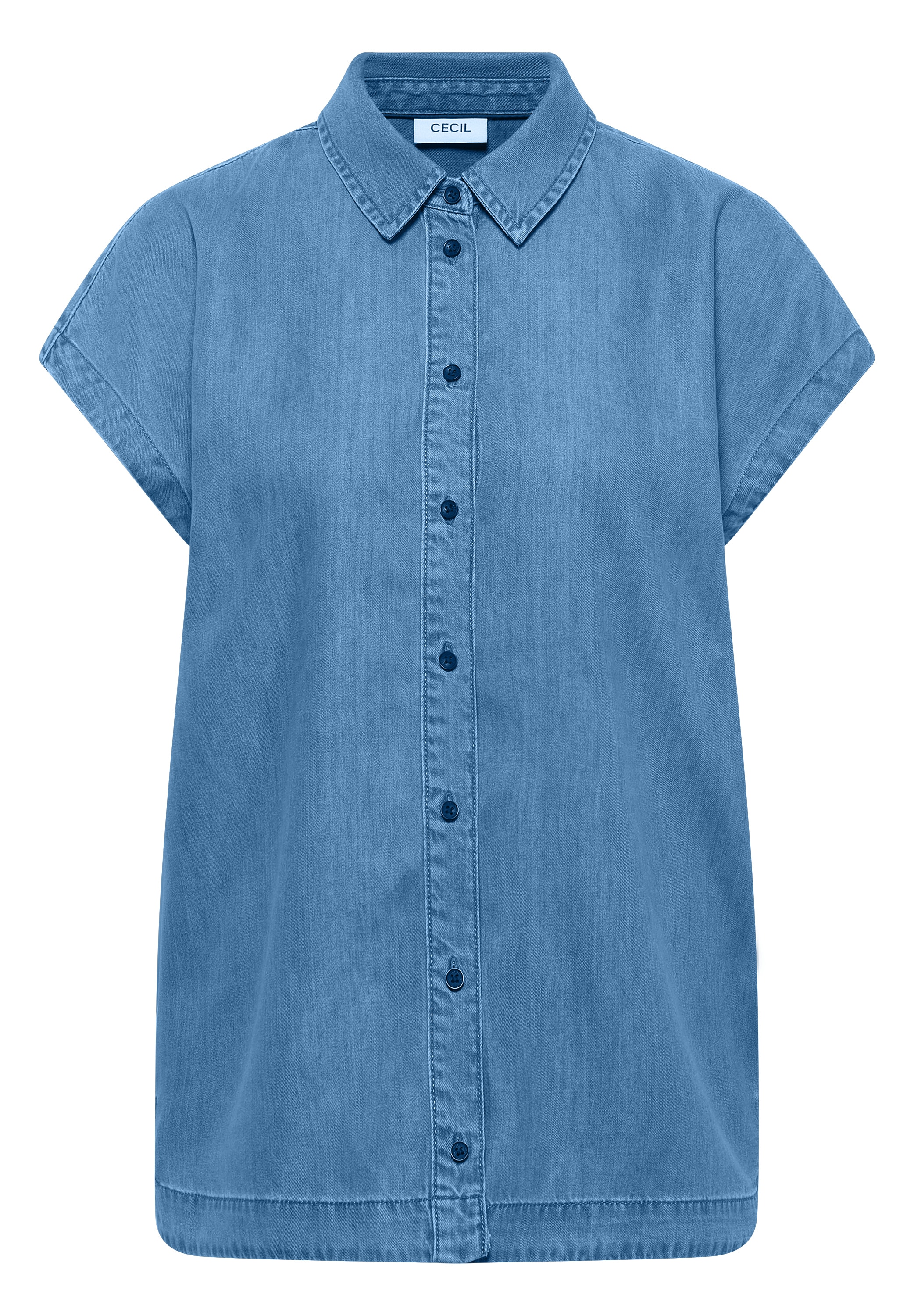 Cecil Jeansbluse mit Knopfleiste