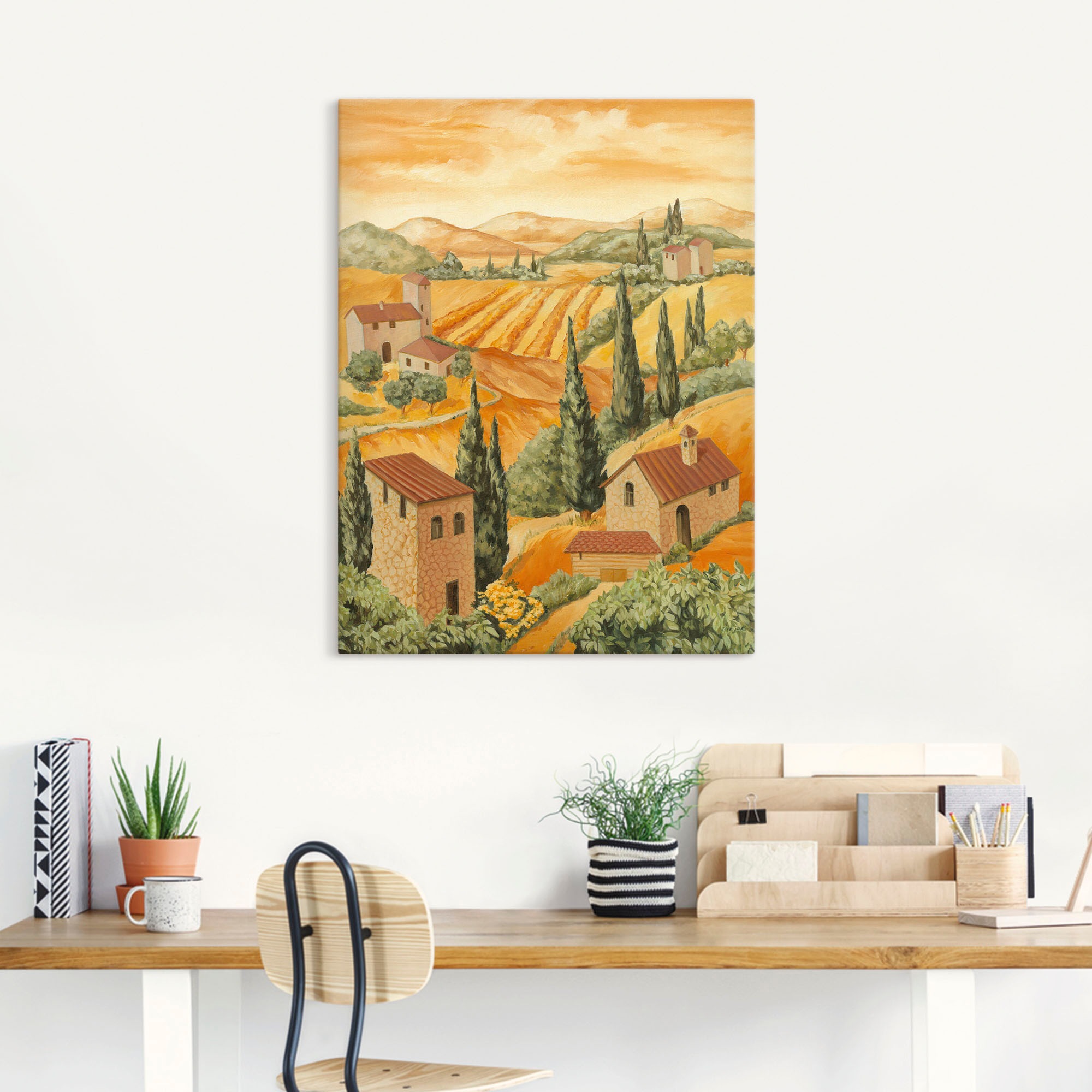 Artland Leinwandbild "Italien Toscana" Europa 1 Stk. tlg. auf Holzrahmen ge günstig online kaufen
