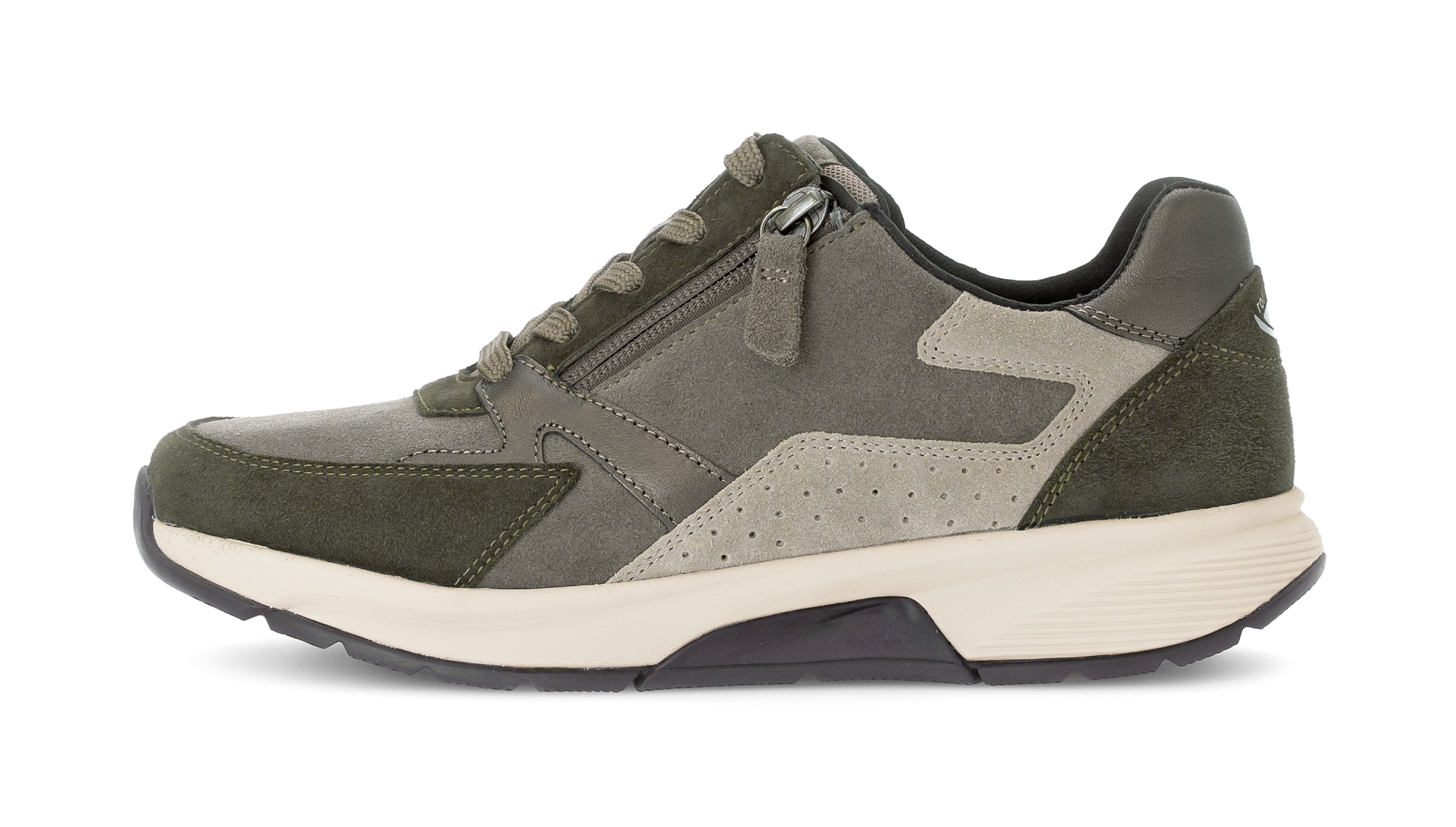 Gabor Rollingsoft Keilsneaker, Schnürer, Halbschuh, Freizeitschuh mit zusätzlichem Reißverschluss
