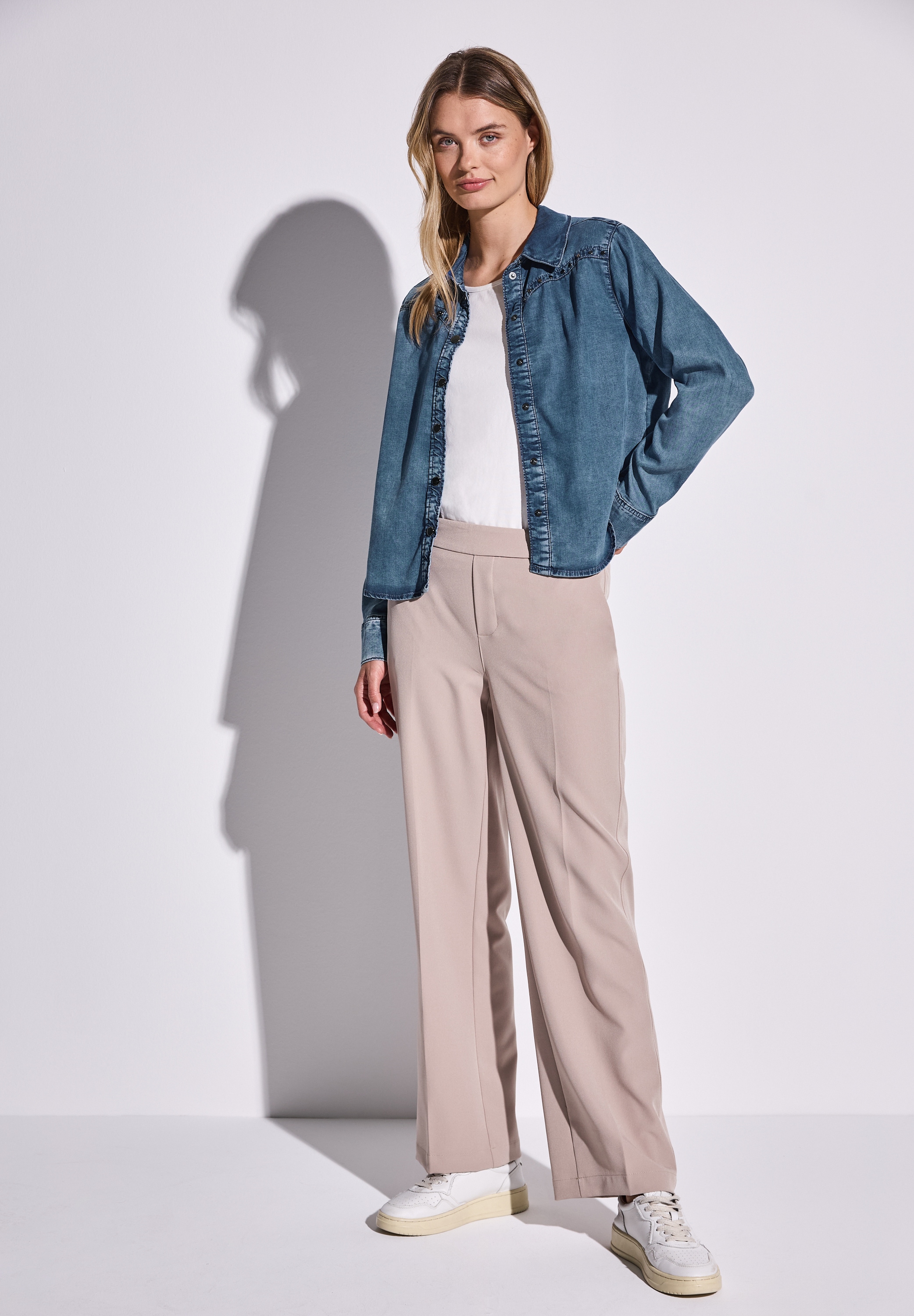 STREET ONE Jeansbluse, mit Knopfleiste