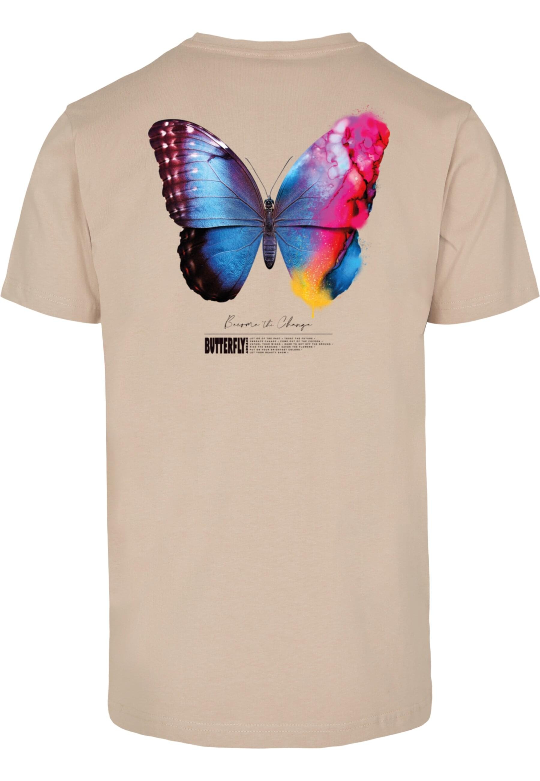 MisterTee T-Shirt "MisterTee Herren Become the Change Butterfly 2.0 Tee" günstig online kaufen