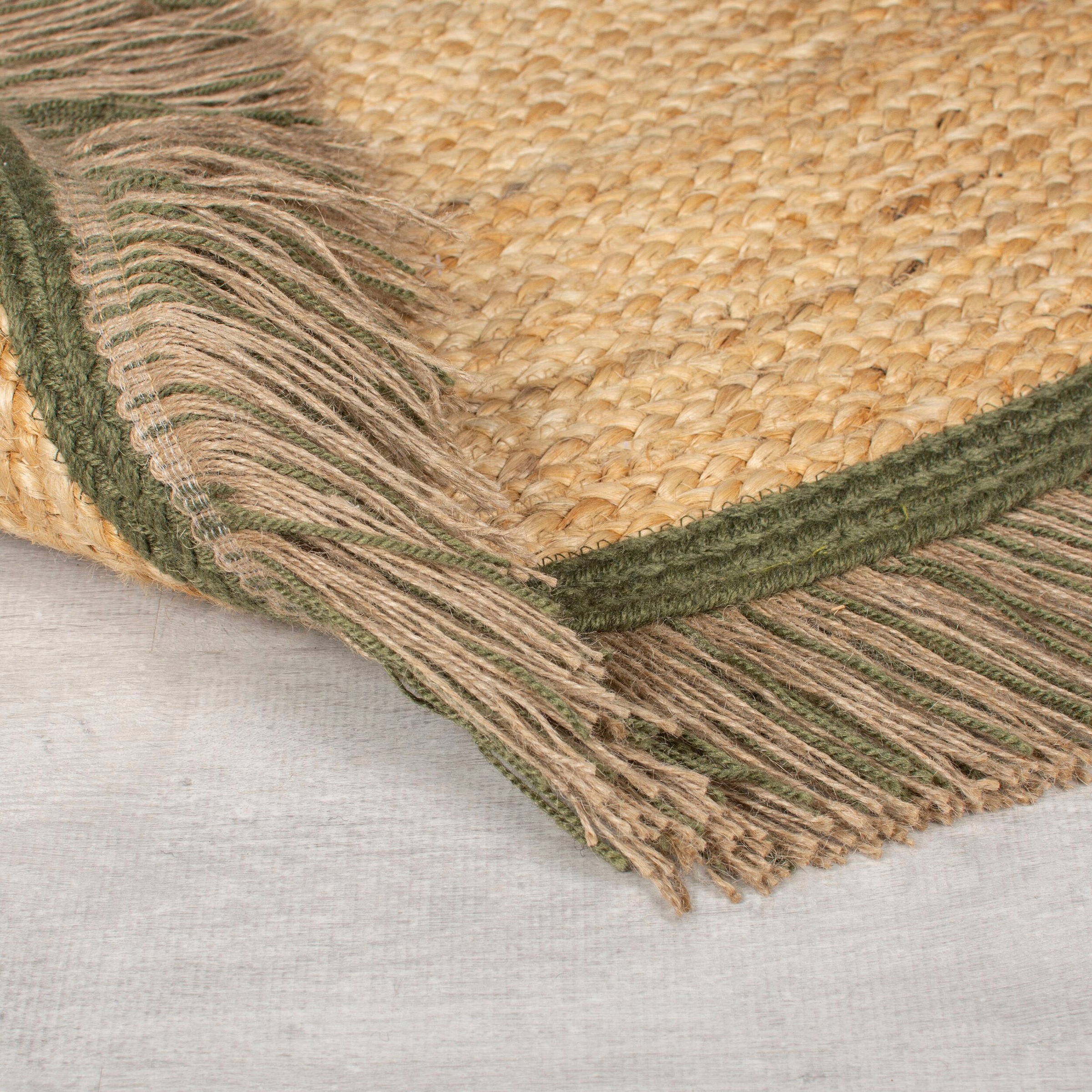 FLAIR RUGS Teppich »KAHANA«, rund, 2 mm Höhe, Handgemacht