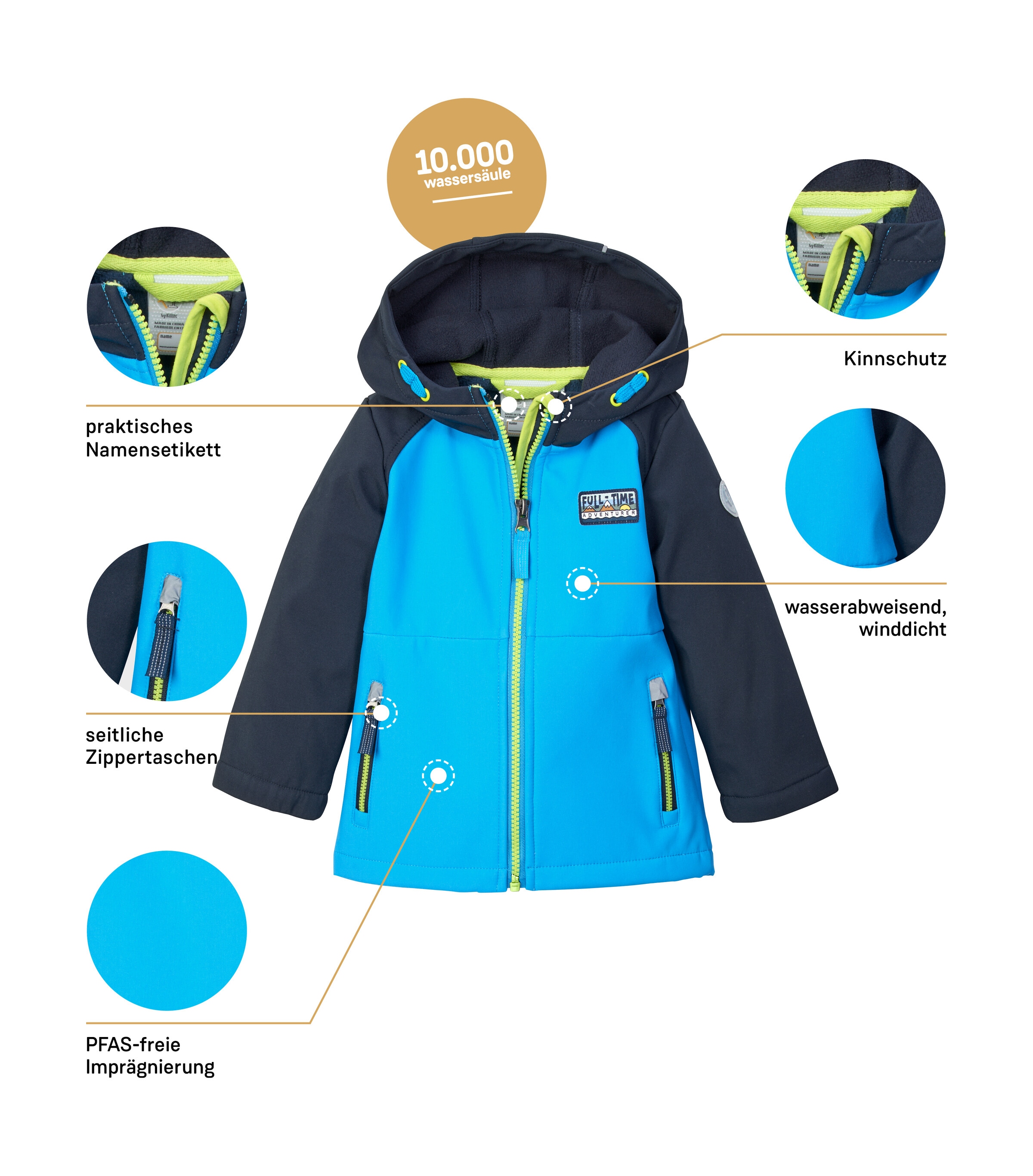 first instinct by killtec Softshelljacke »FIOS 12 MNS SFTSHLL JCKT«, Softshelljacke: wasserabweisend, winddicht, PFAS-frei imprägniert