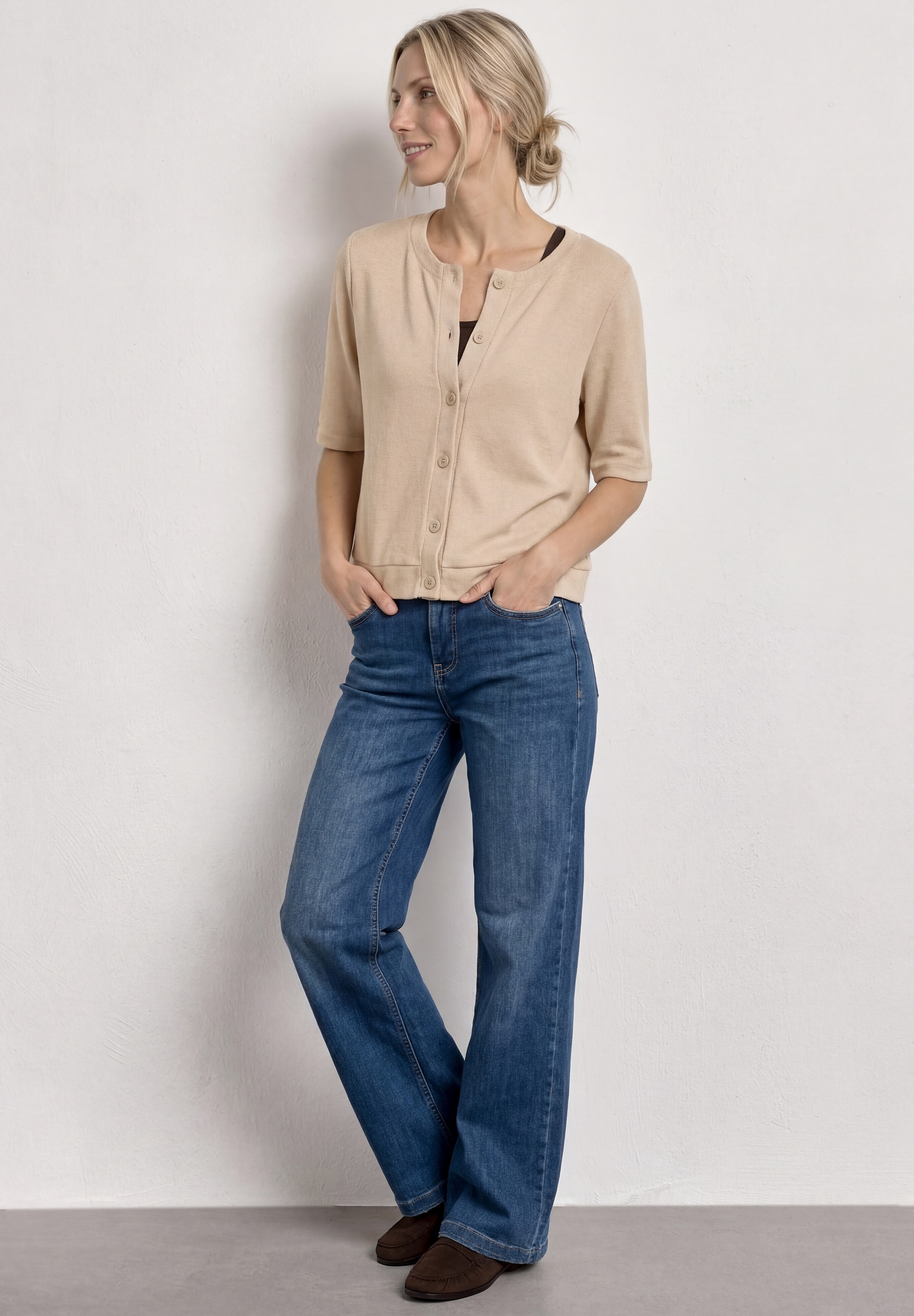 STREET ONE Cardigan mit durchgehender Knopfleiste vorn