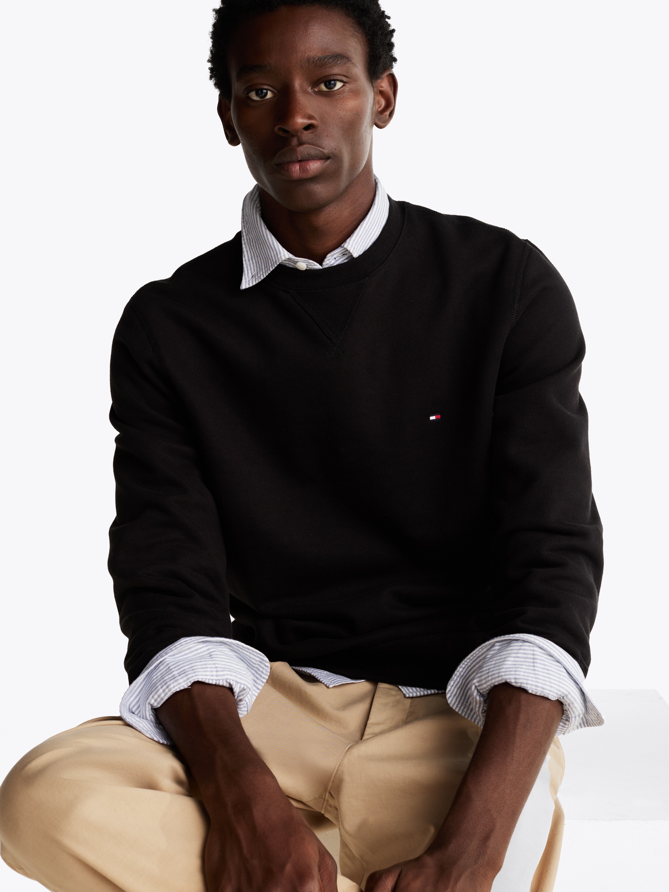 Thumbnail - Tommy Hilfiger Sweatshirt "ESSENTIAL FLEECE CREWNECK", mit Tommy Hilfiger Logostickerei