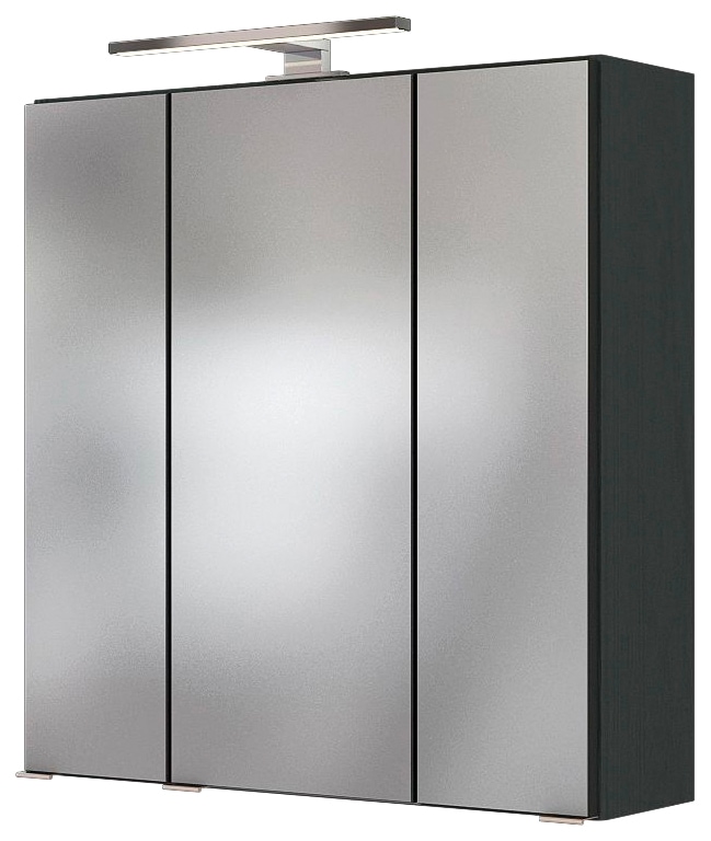 welltime Spiegelschrank "Baabe", Breite 60 cm, mit 3D-Effekt, dank 3 Spiegeltüren