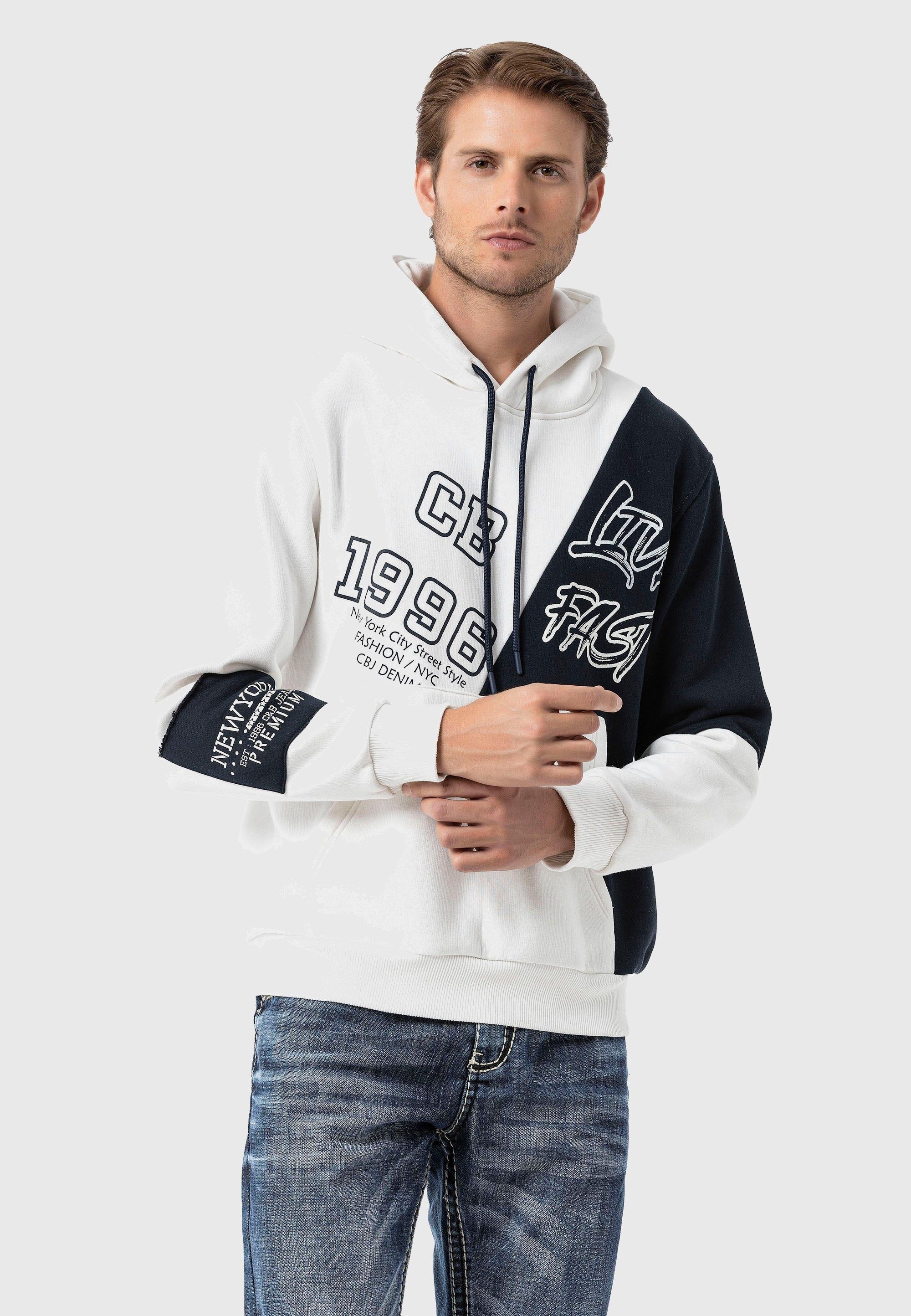 Cipo & Baxx Kapuzenpullover "Sweatshirts", (1 tlg.), im Kontrastdesign günstig online kaufen