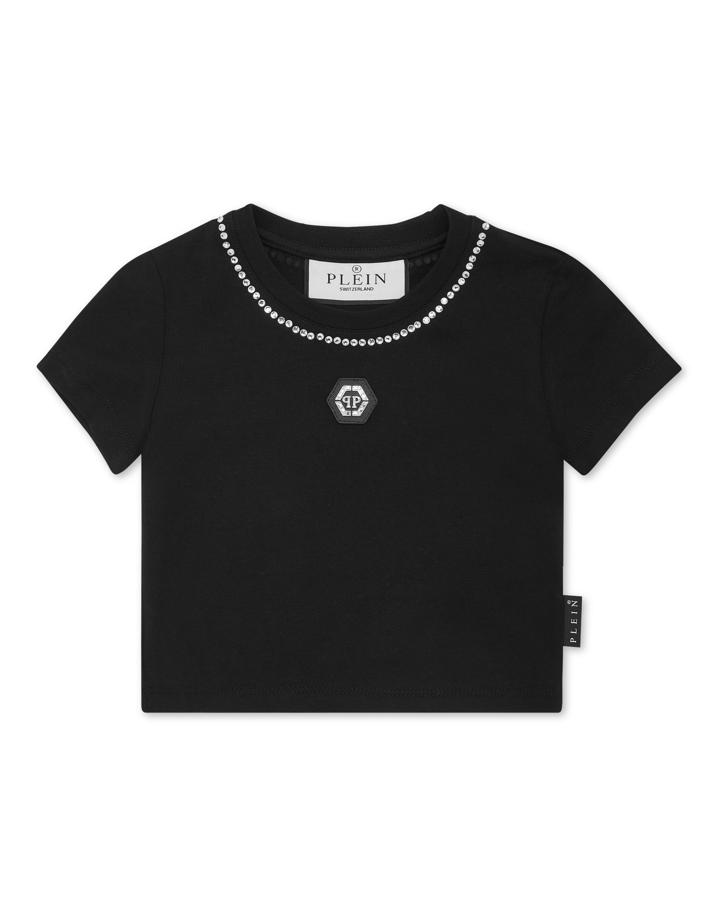 PHILIPP PLEIN Jungen T-Shirt "Verziert"02, schwarz, Gr. 6, Obermaterial: 100% Baumwolle, Shirts