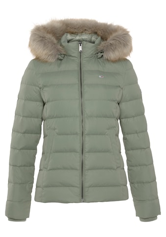 Daunenjacke »TJW BASIC HOODED JACKET«, mit Kapuze, mit Fellimitat an der Kapuze &...