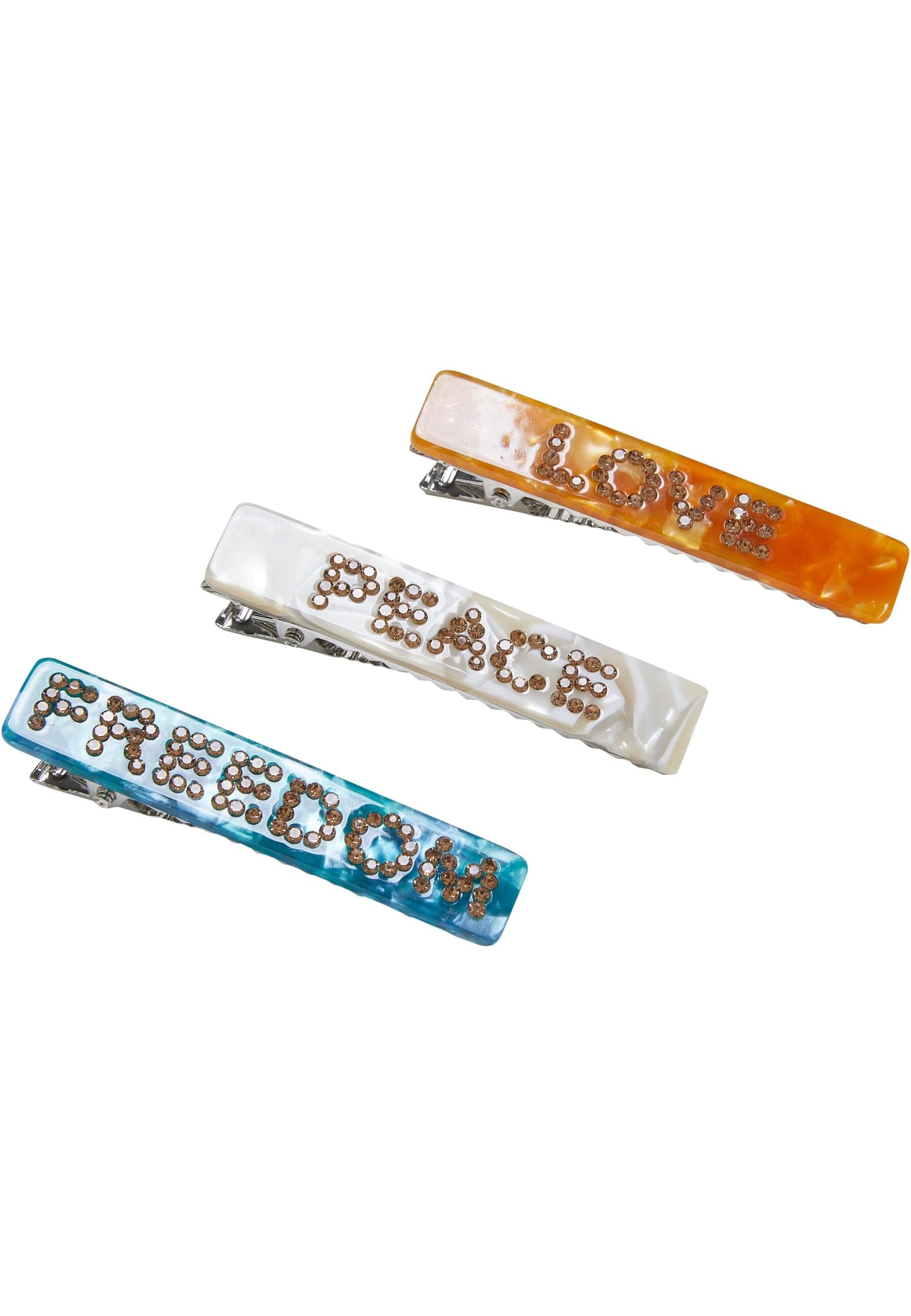 URBAN CLASSICS Schmuckset »Urban Classics Damen Statement Hair Clips 3-Pack«, (1 tlg.)