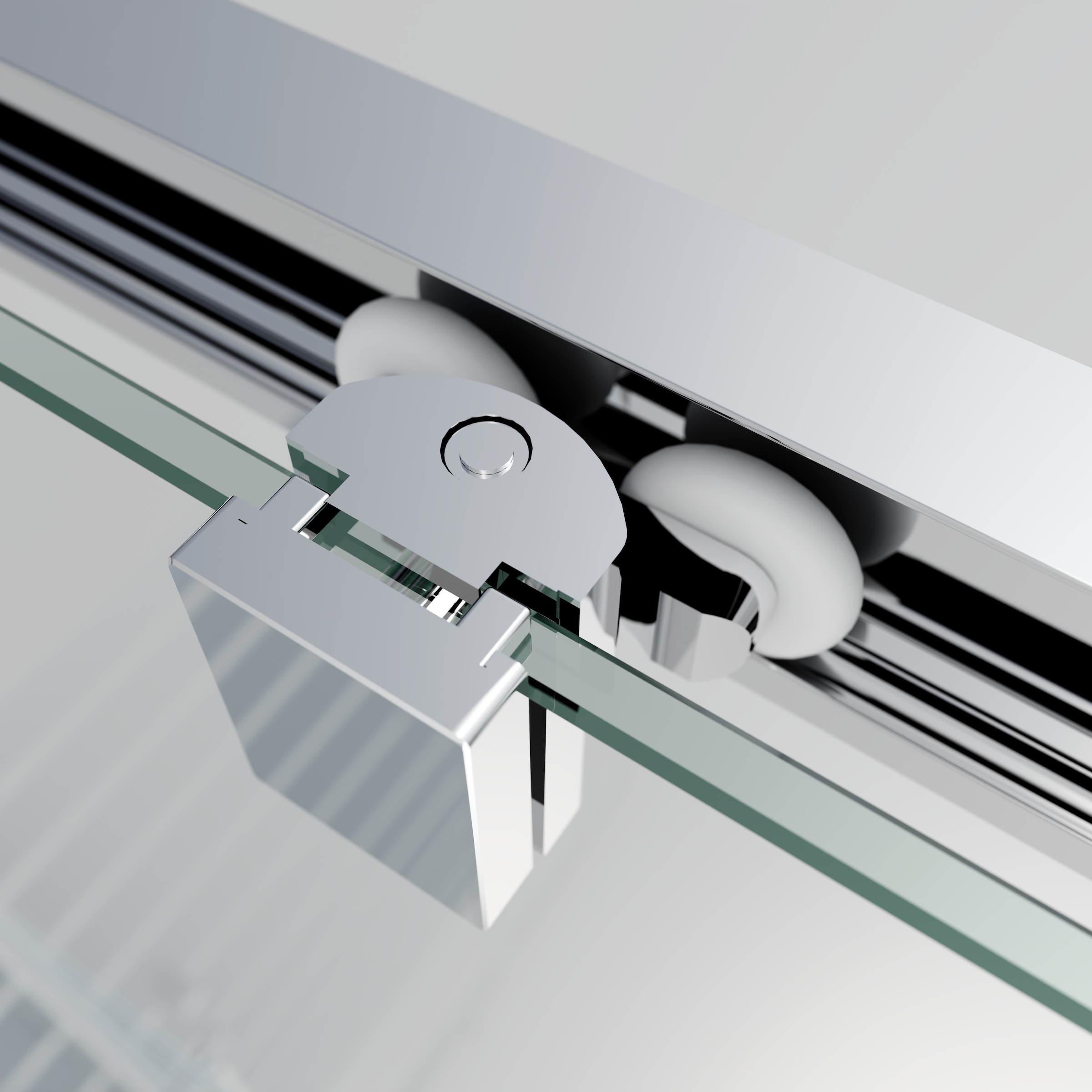 welltime Eckdusche »New Trento mit Streifendekor« Extrahohe 195cm, 6mm ESG, verbessertes Rollensystem, Streifendekor