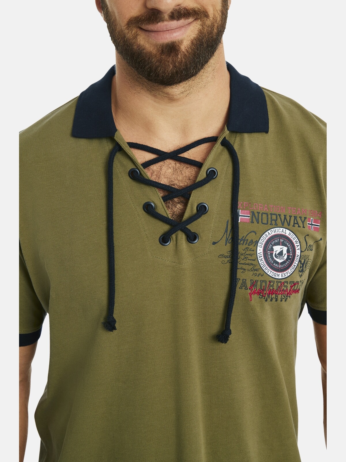 Jan Vanderstorm Poloshirt »Doppelpack Poloshirt ELJAR«, (2 tlg.), mit lässigen Saumschlitzen