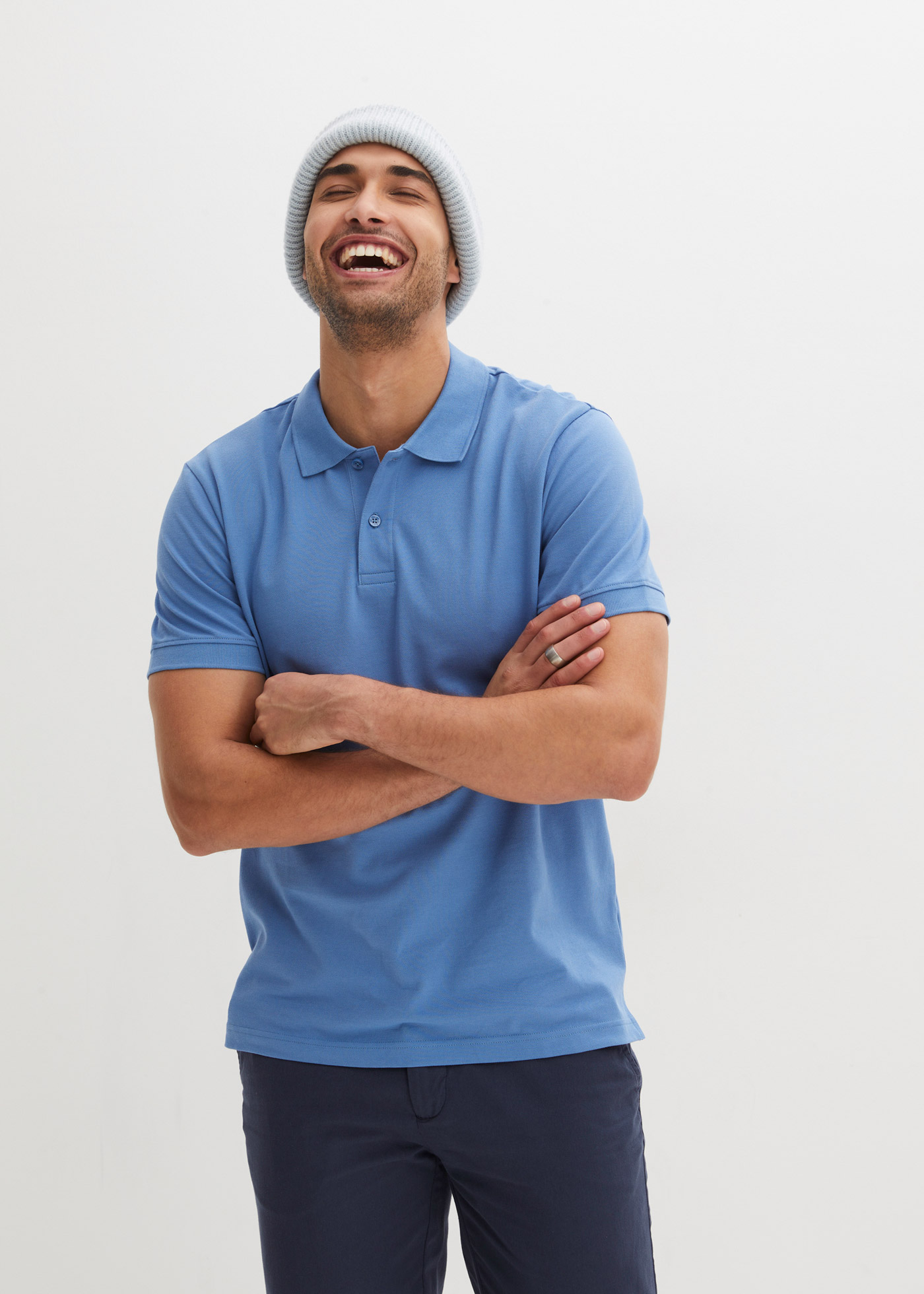 bonprix "Piqué-Poloshirt aus reiner Baumwolle" 1 Regular Fit, Kurzarm, aus hautfreundlicher Baumwolle