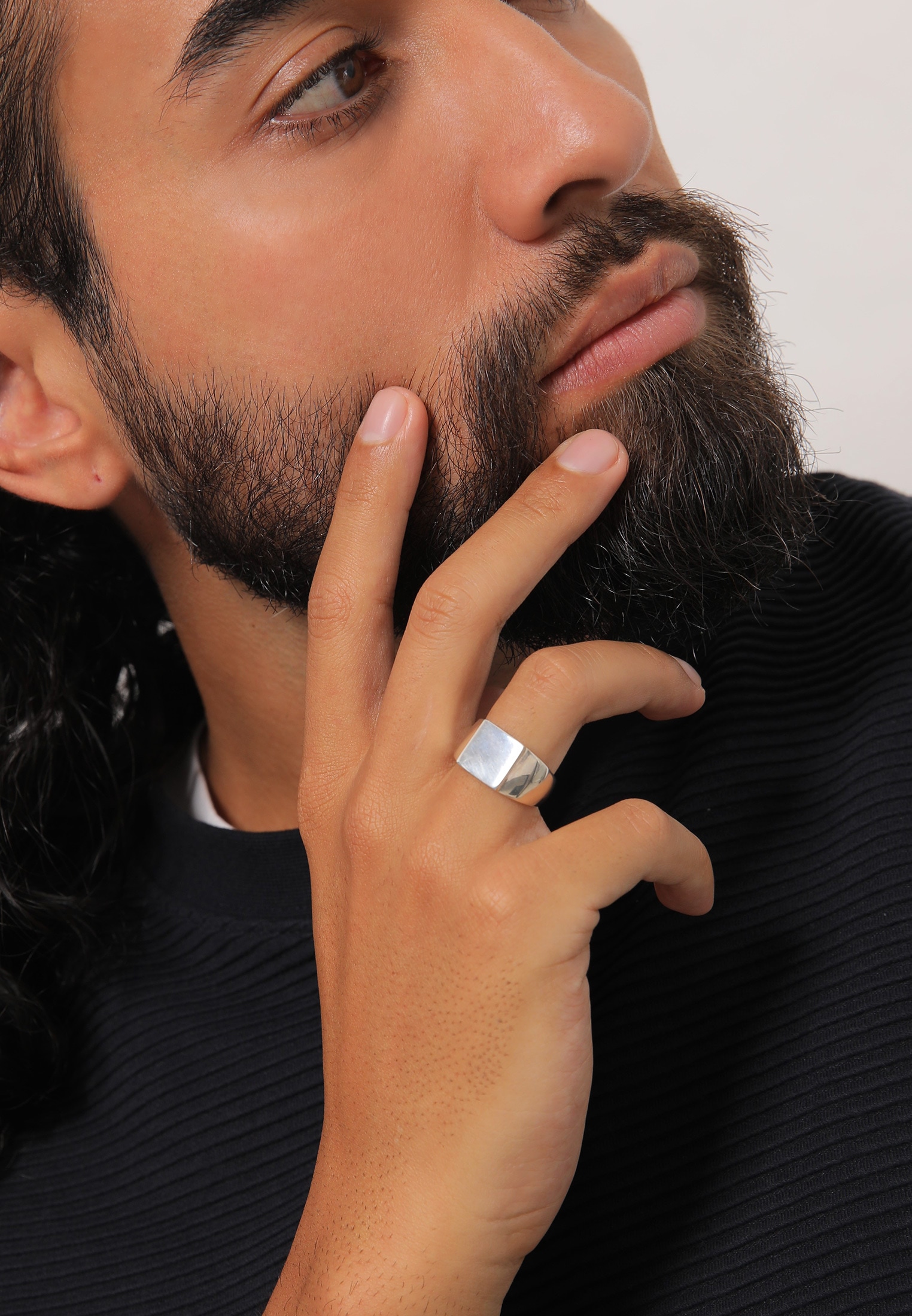 Kuzzoi Siegelring »Ring Herren Siegelring Rechteckig Klassik 925 Silber«