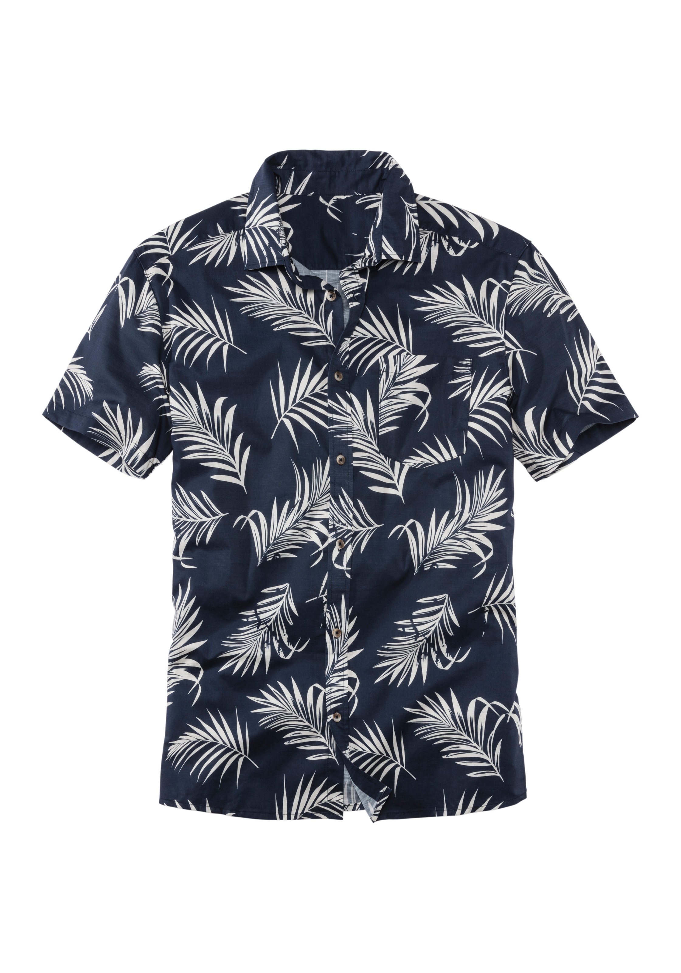 John Devin Hawaiihemd "Regular fit", Kurzarm, Freizeithemd mit Palmenprint günstig online kaufen