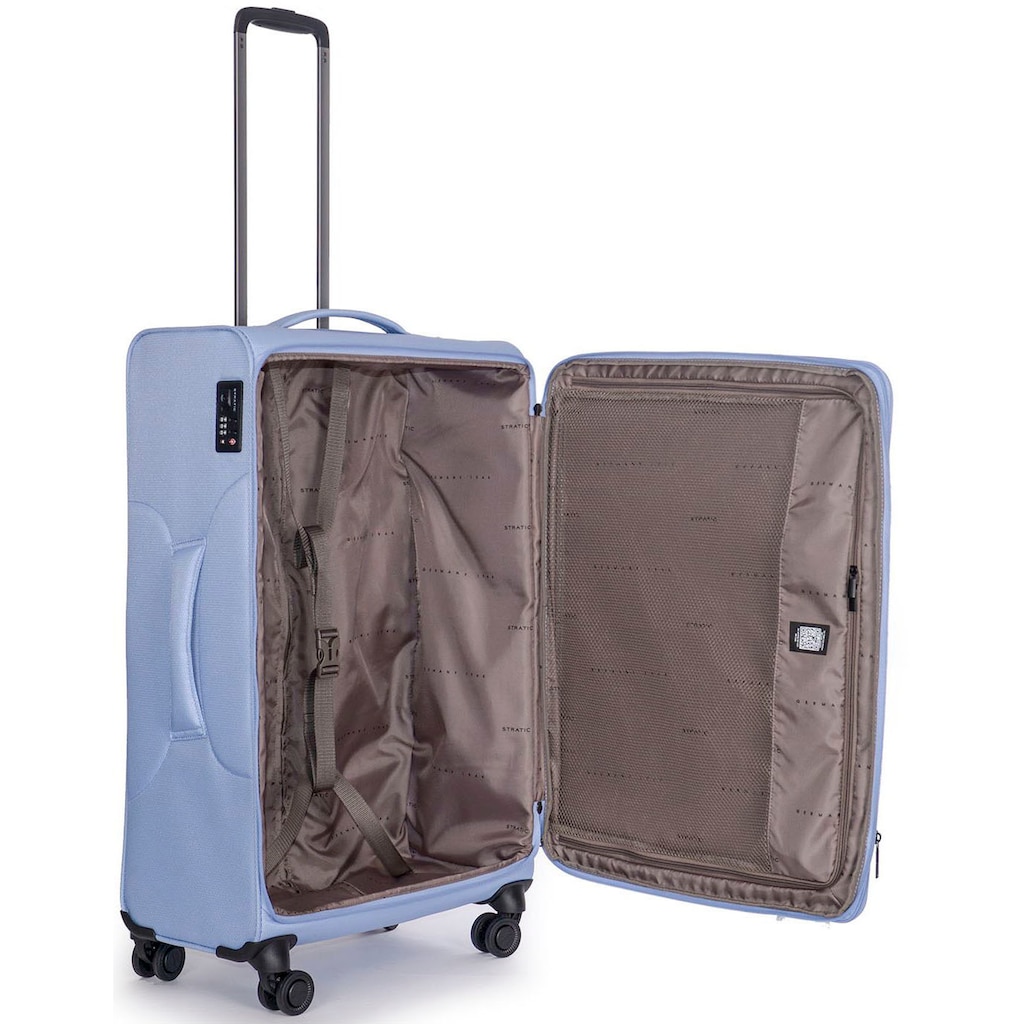 Stratic Weichgepäck-Trolley »Stratic Light + L, light blue«, 4 Rollen