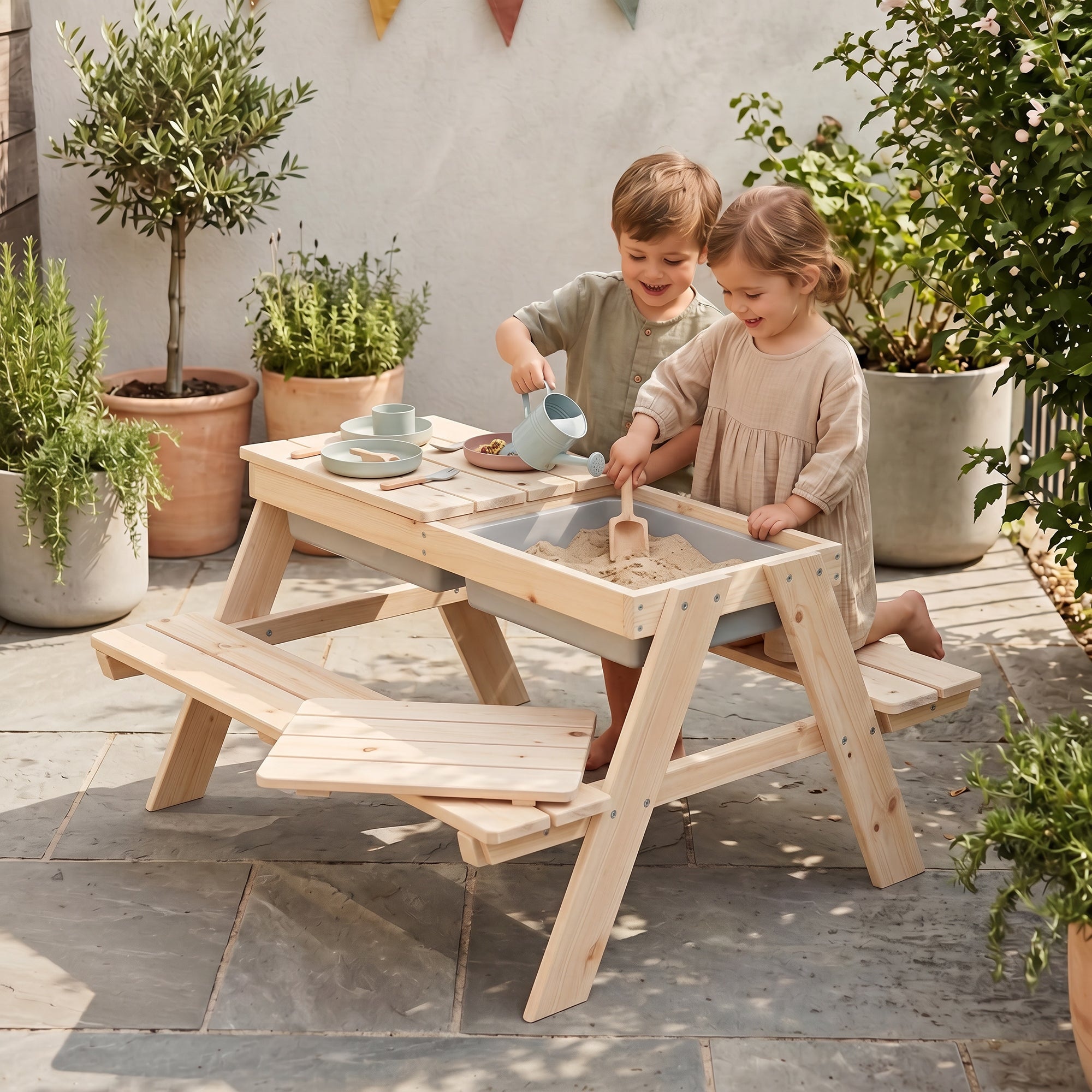roba® Garten-Kindersitzgruppe »Outdoor+ mit Spielwannen«