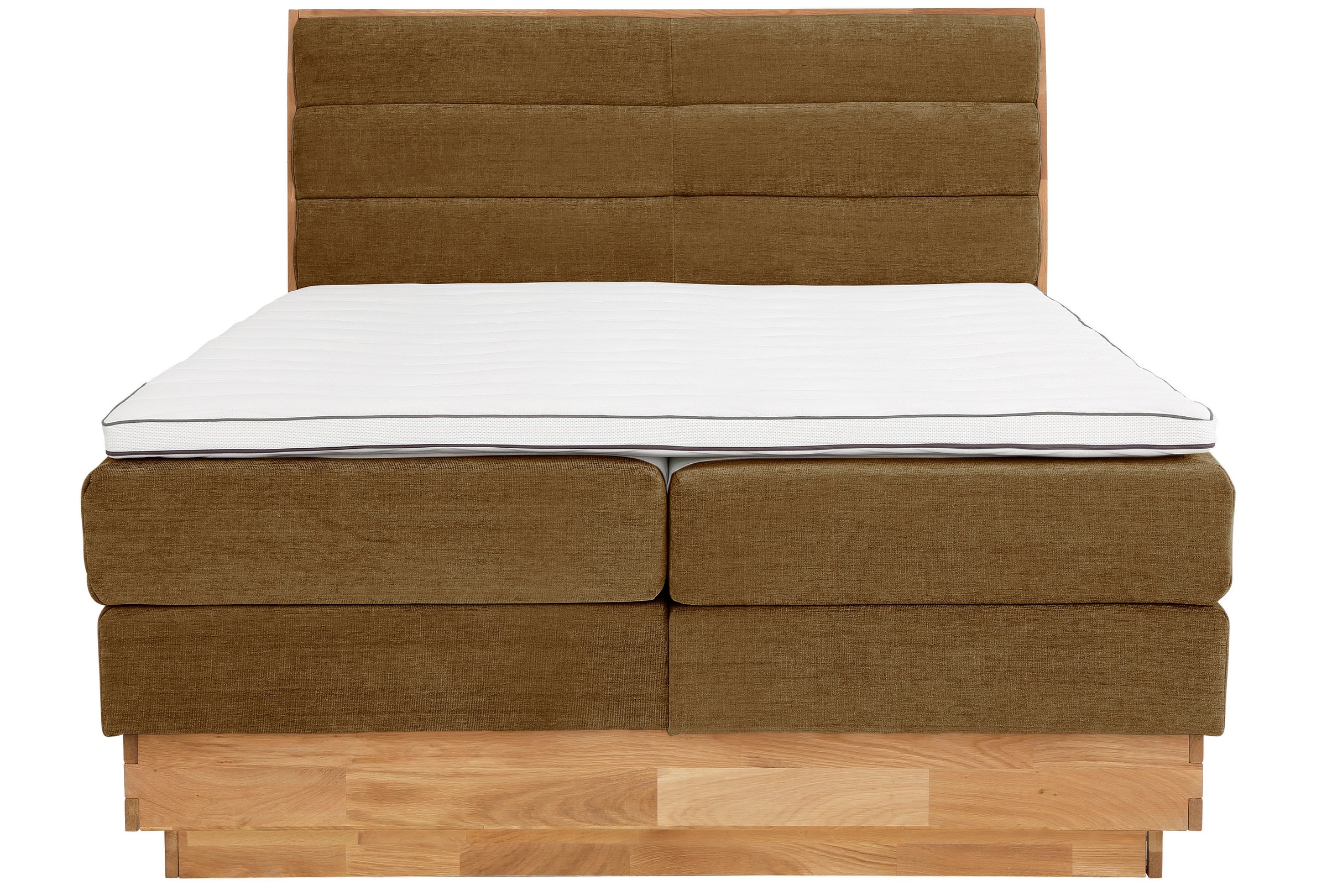 OTTO products Boxspringbett »Jenna«, ohne LED-Beleuchtung, mit zertifizierten, recycelten Bezugsstoffen