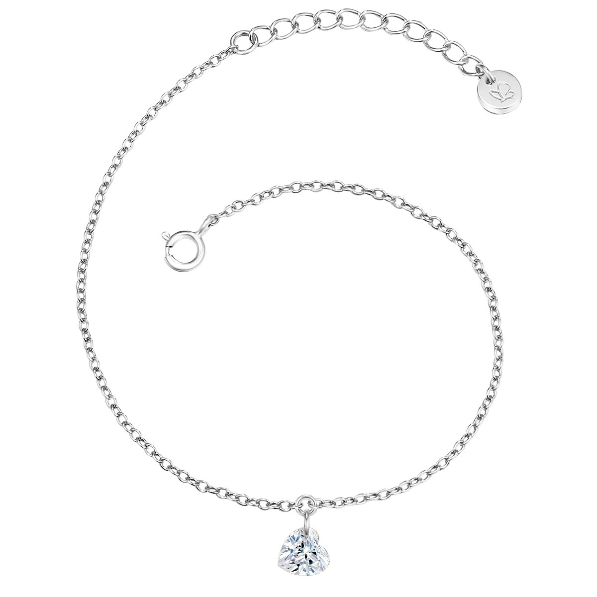 Damen Gliederarmband "GSM250", Silber 925 (Sterlingsilber)silber, weiß, GLANZSTÜCKE MÜNCHEN, Silber 925 (Sterlingsilber), Armbänder, aus Sterling