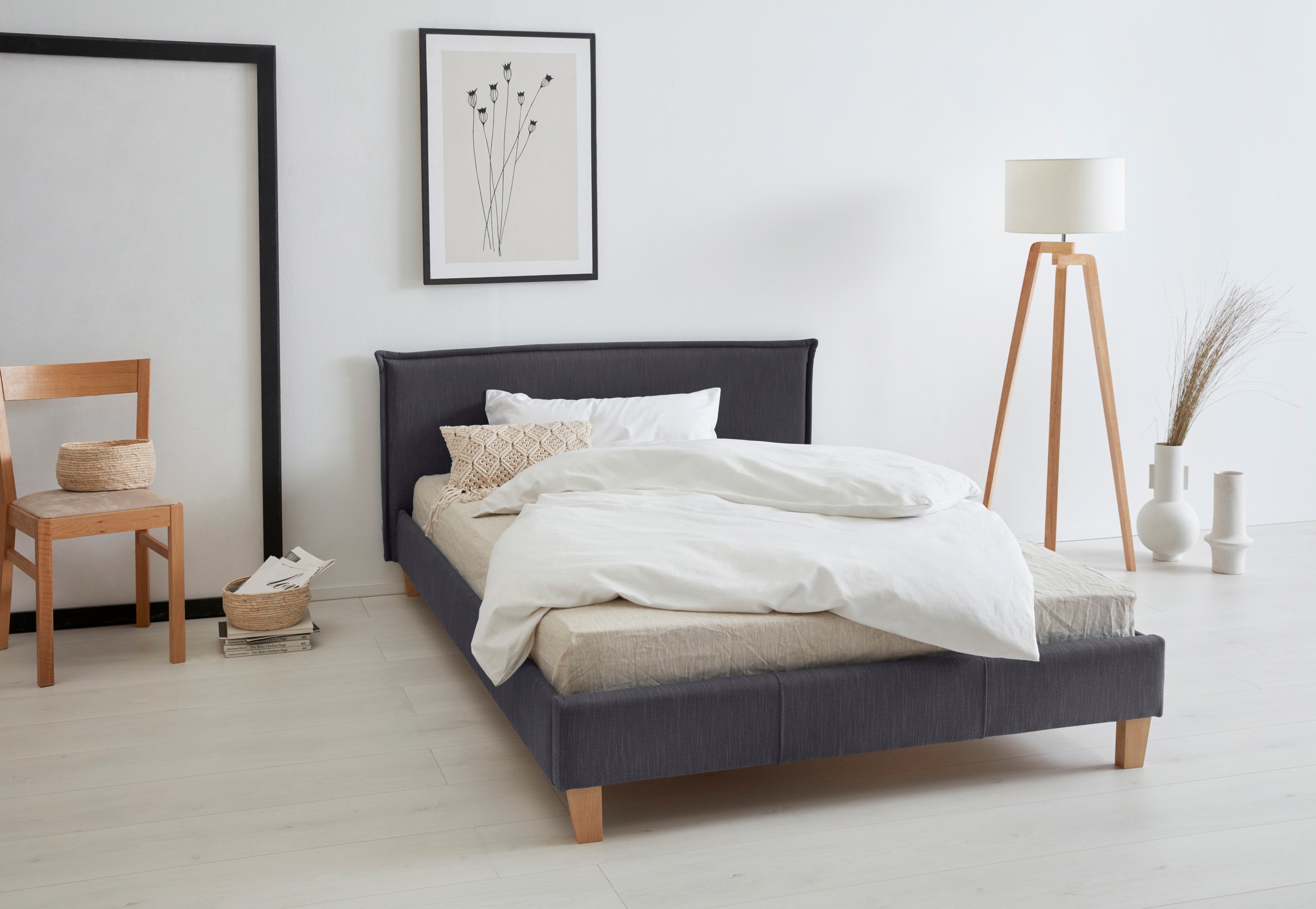 OTTO products "Heddi" in 5 Breiten: von 90cm-200cm, Biese am Kopfteil, Strukturstoff