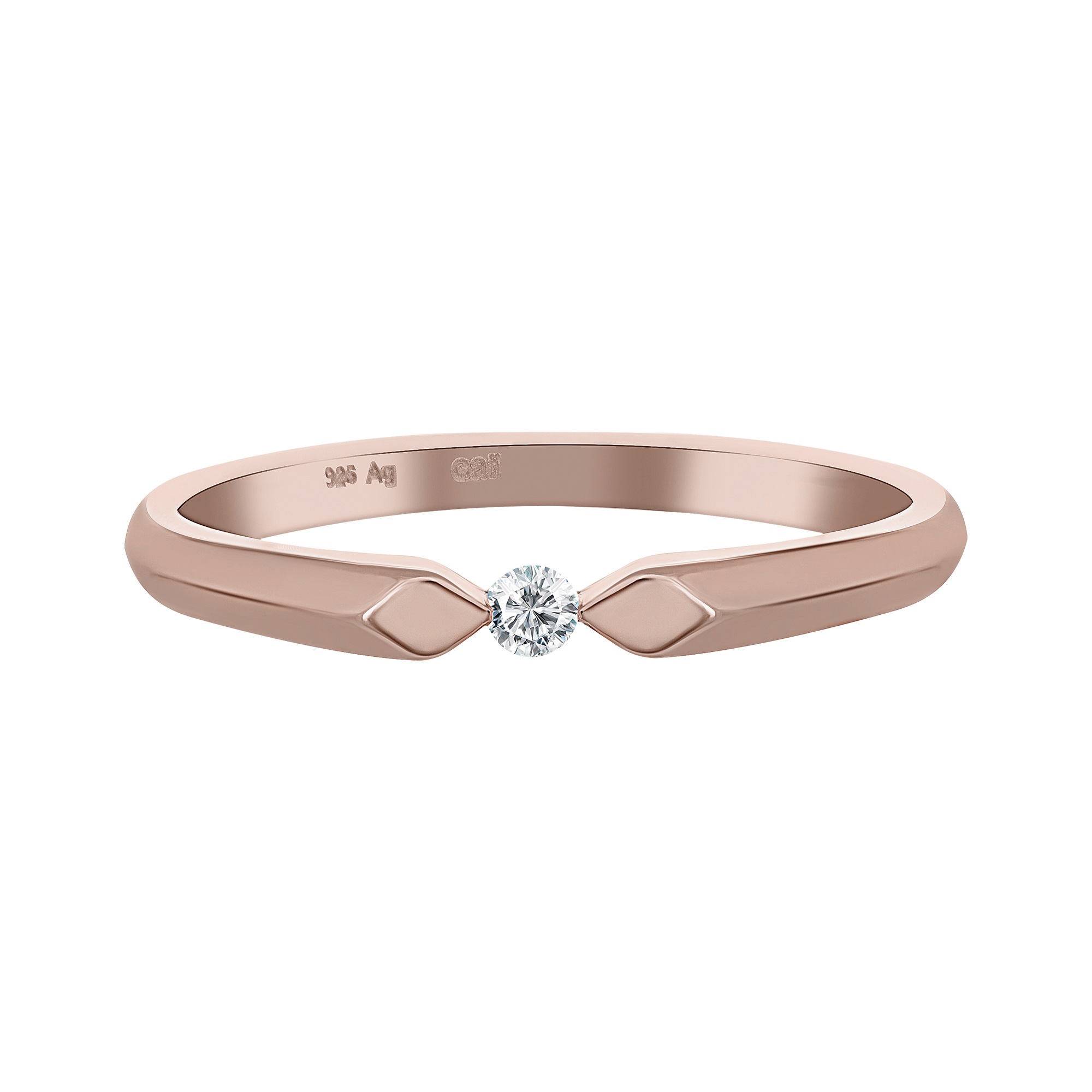 CAÏ Fingerring »925 Silber rosévergoldet mit Zirkonia«