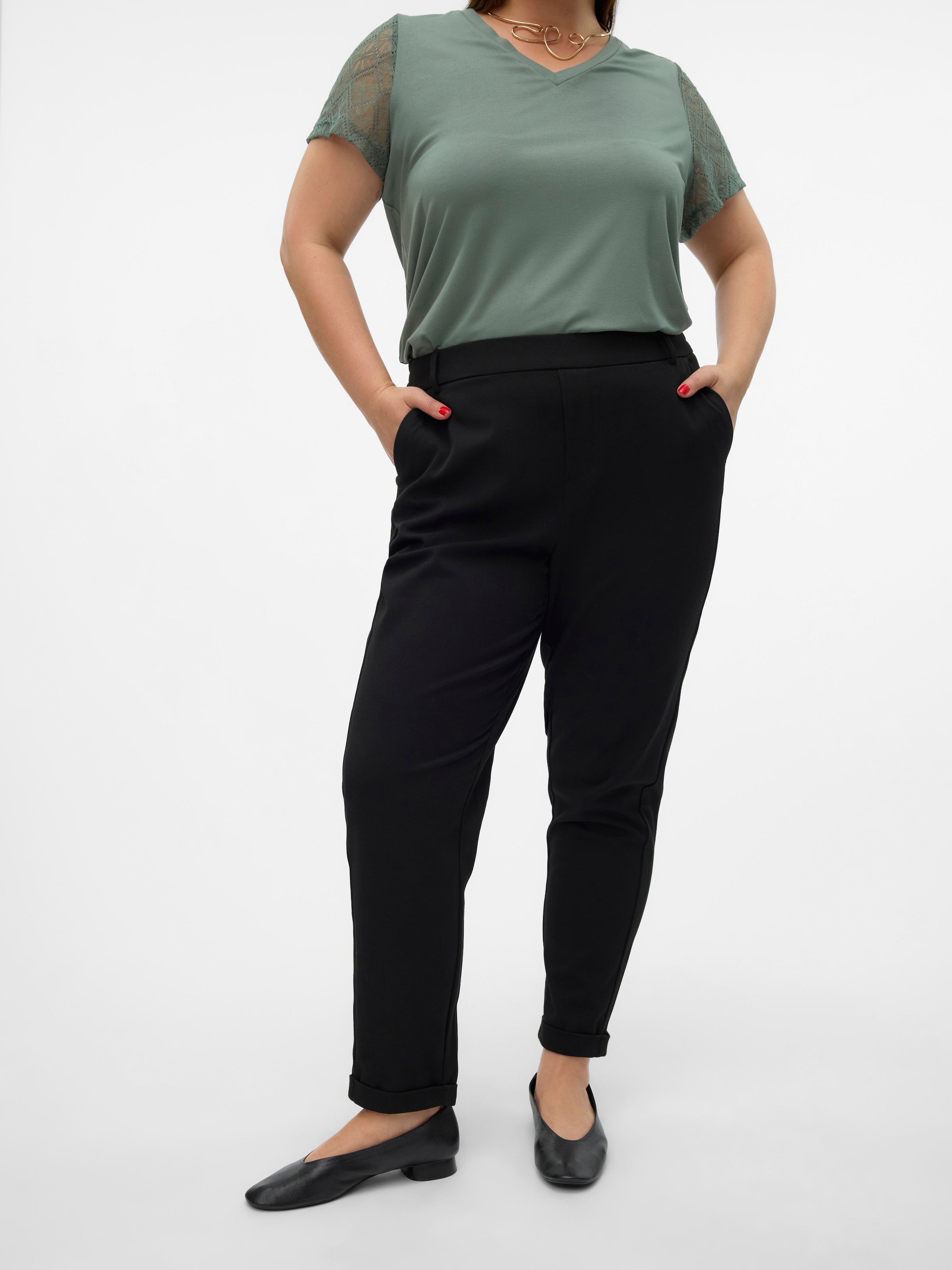 Vero Moda Curve Anzughose »VMCMAYA MW LOOSE SOLID PANT CUR NOOS«