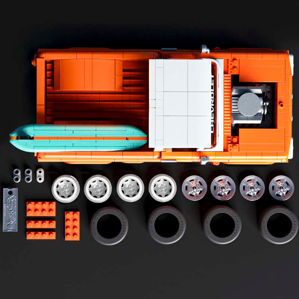 Mattel® Modellbausatz »Mattel Brick Shop Hot Wheels, ELITE SERIES CHEVY«, (858 St.), 1:16