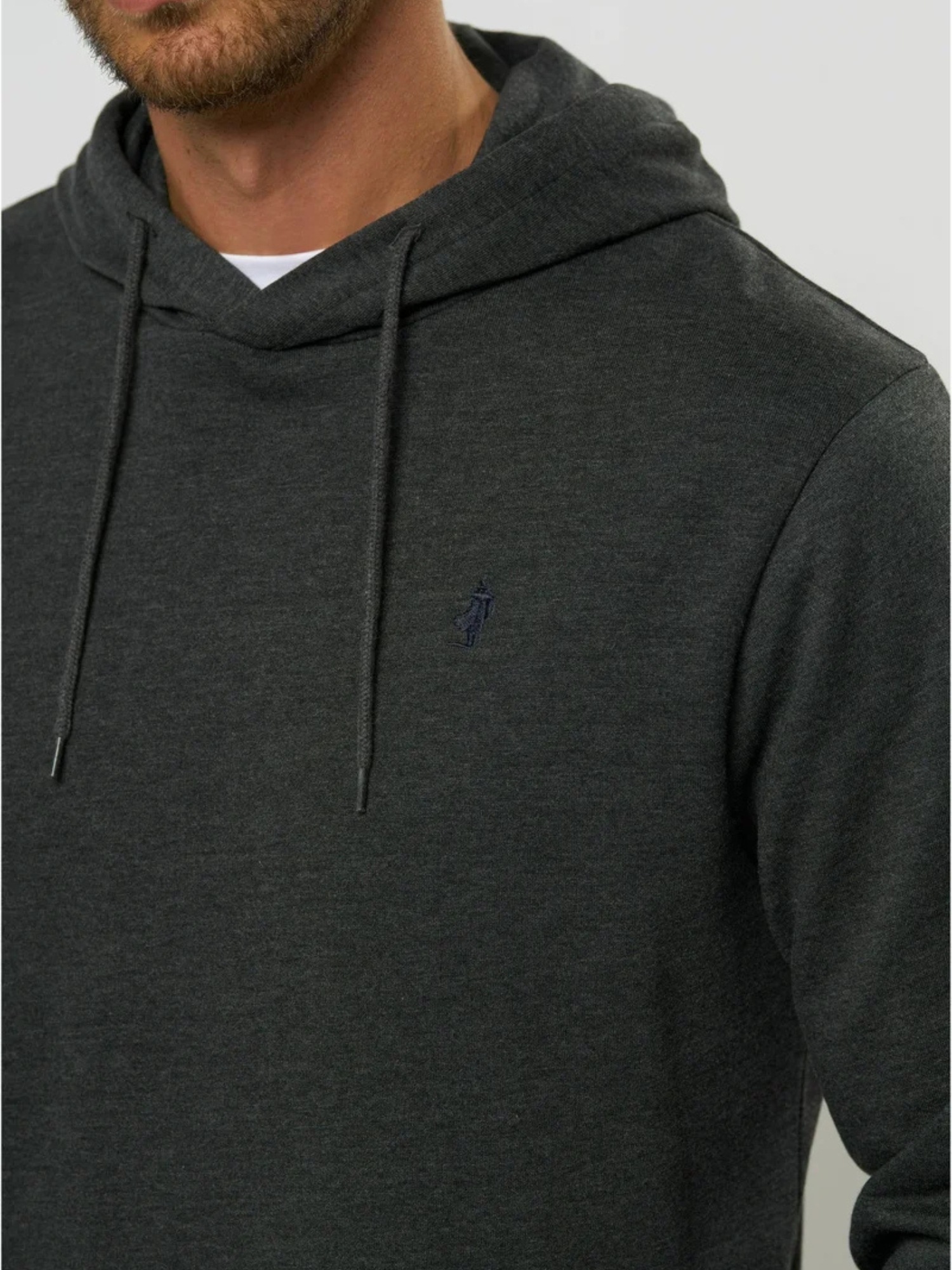 MCS MCChris Crew Neck Pullover Men Dark Grey Melange Size S 3