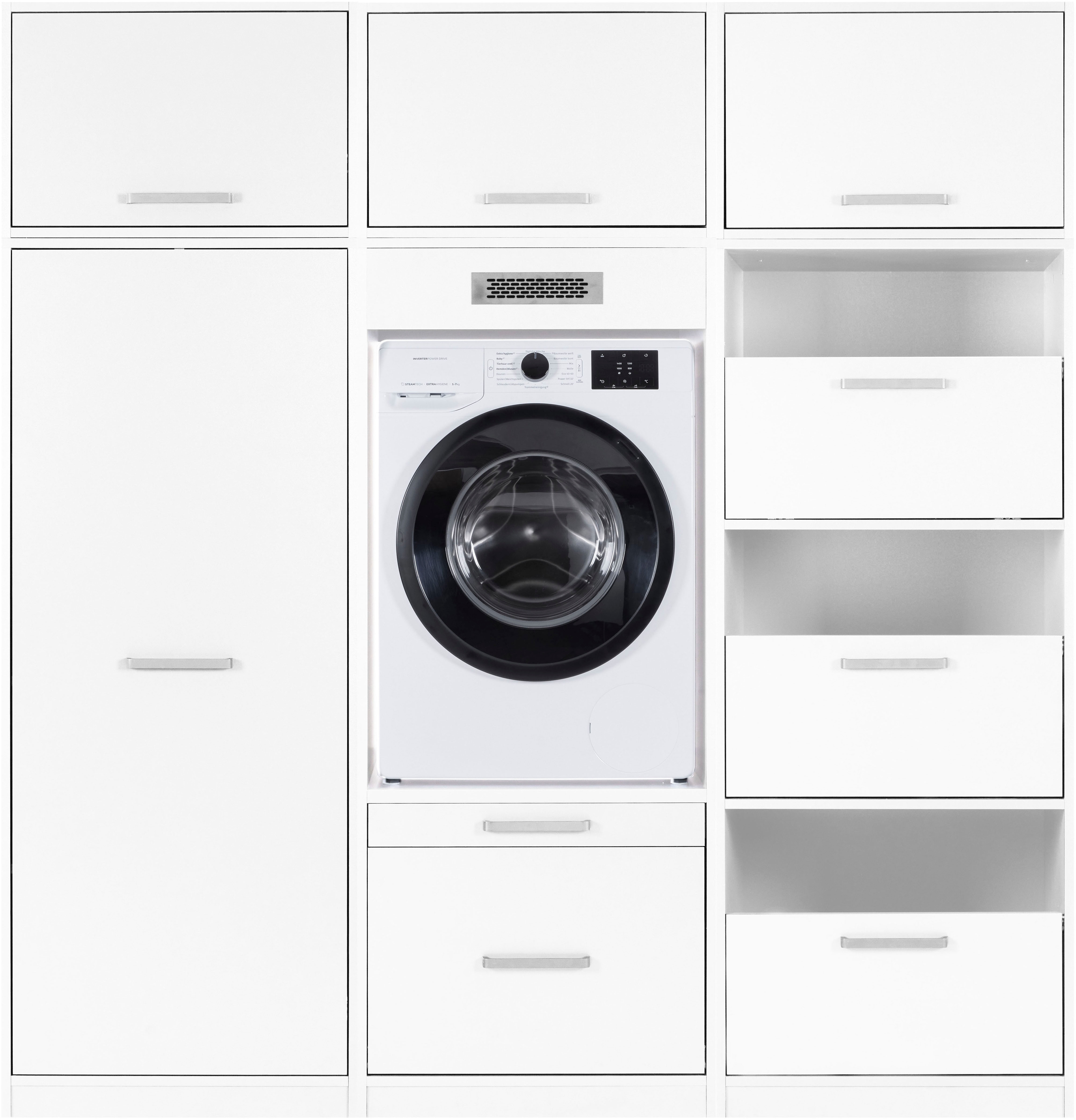 Inter Link "Norela, Waschmaschinenumbauschrank, Geräteschrank mit Wäscheschrank" 6 Stk. tlg.