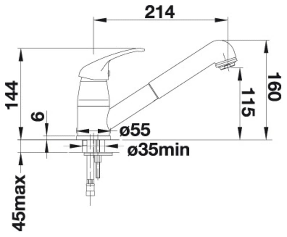 Blanco Küchenarmatur »DARAS-S« mit Ausziehbrause