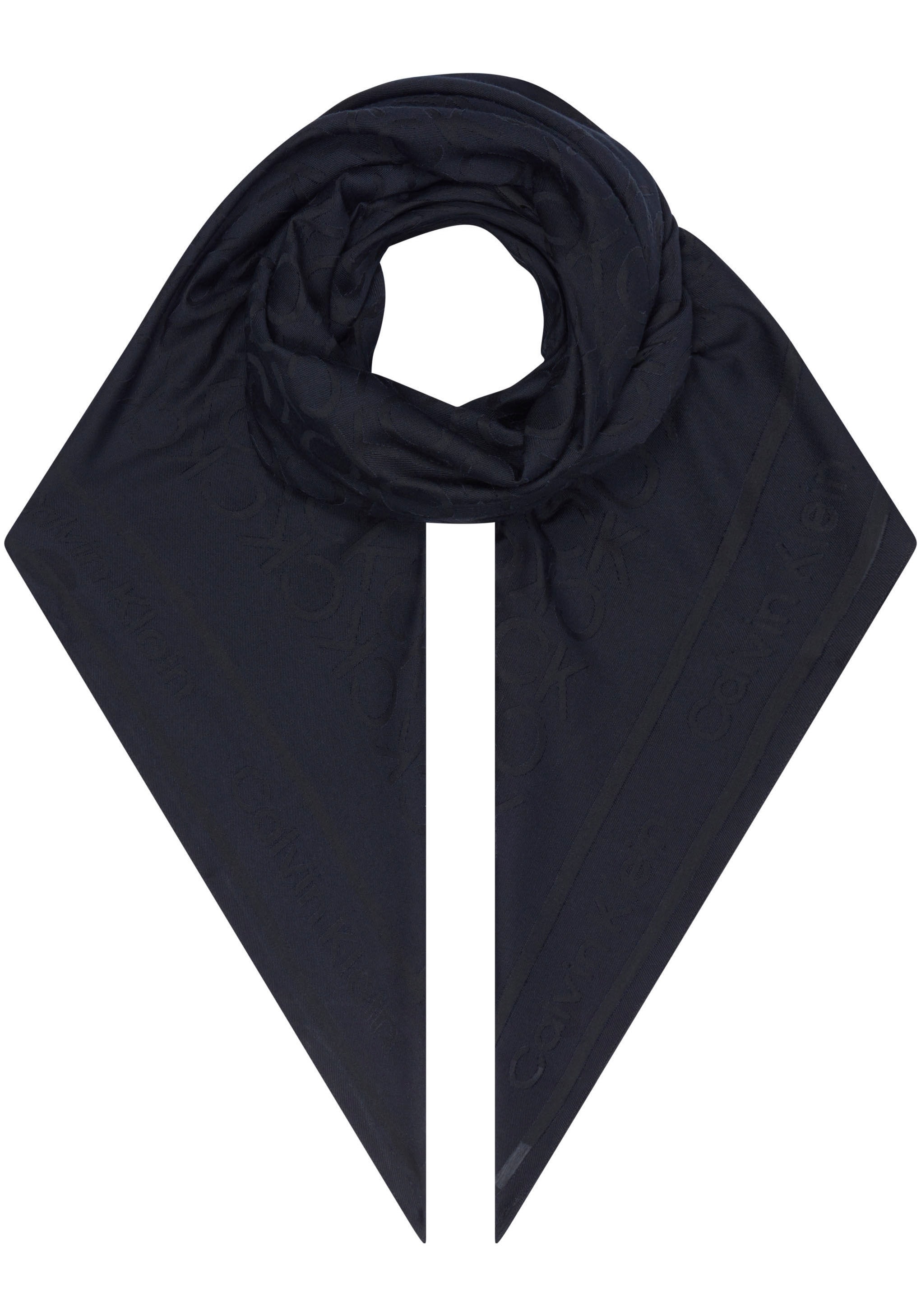 Schal »BURNOUT MONOGRAM SCARF«, CK-Muster, Quadratisches Format