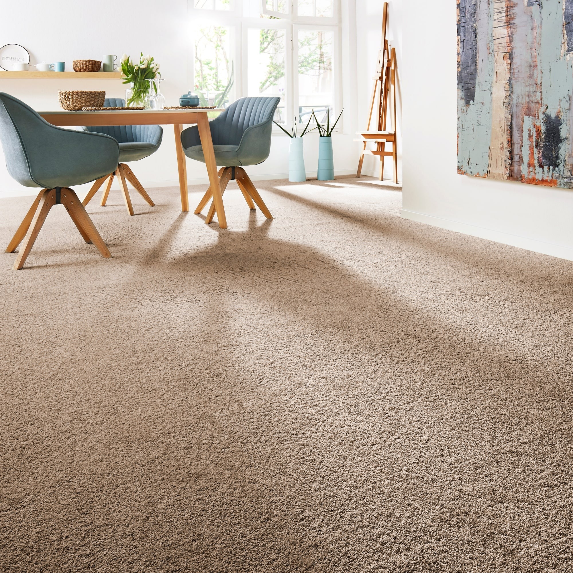 ANDIAMO Softness Velvet Carpet Flooring Brown 400x500cm