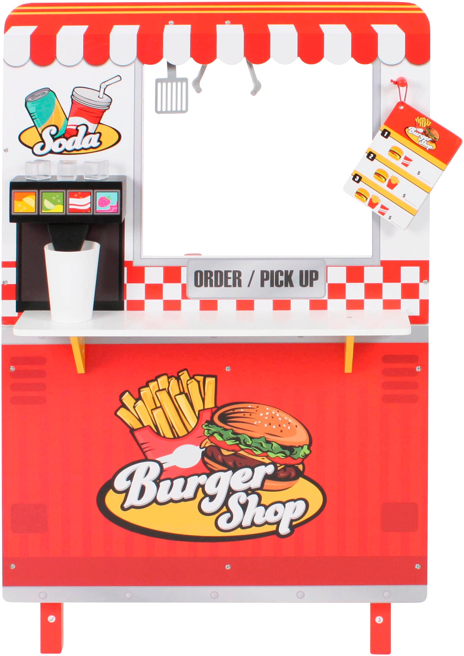 CHIC2000 Kinder Spielküche "Burgerladen", bunt, Holz, B:59cm H:96cm T:40cm, Spielküchen