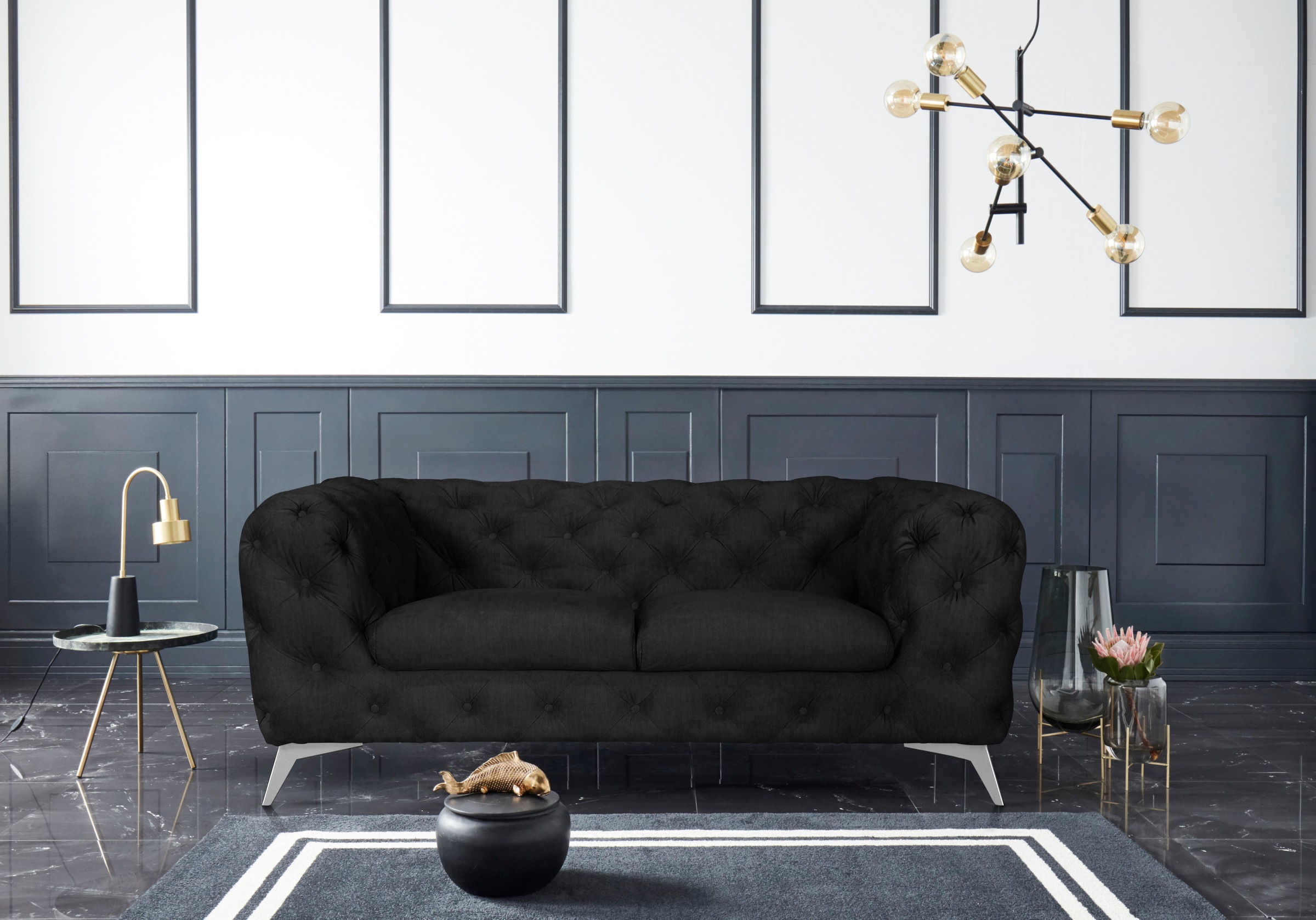Home affaire Chesterfield-Sofa "Glynis" aufwändige Knopfheftung, moderne Ch günstig online kaufen