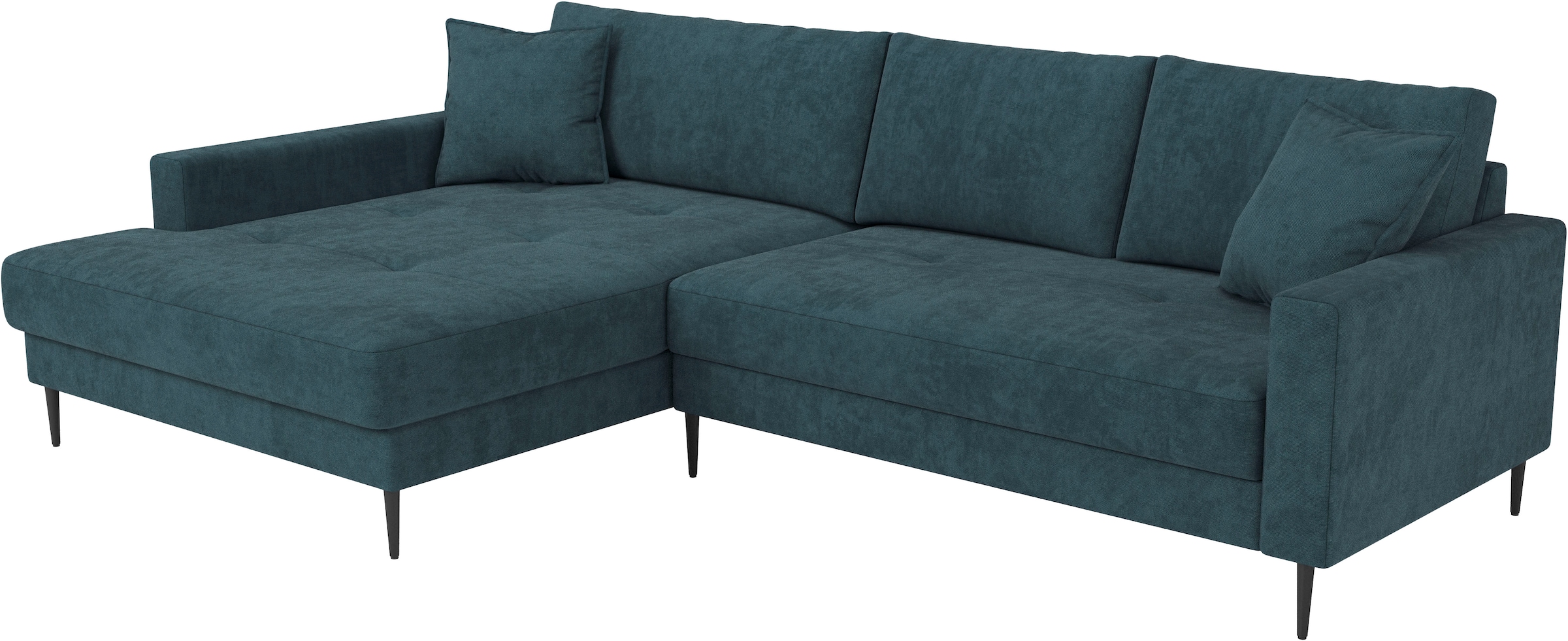 Trends by HG Ecksofa »Summer« hochwertiger Stoff mit edlem Metallfuß