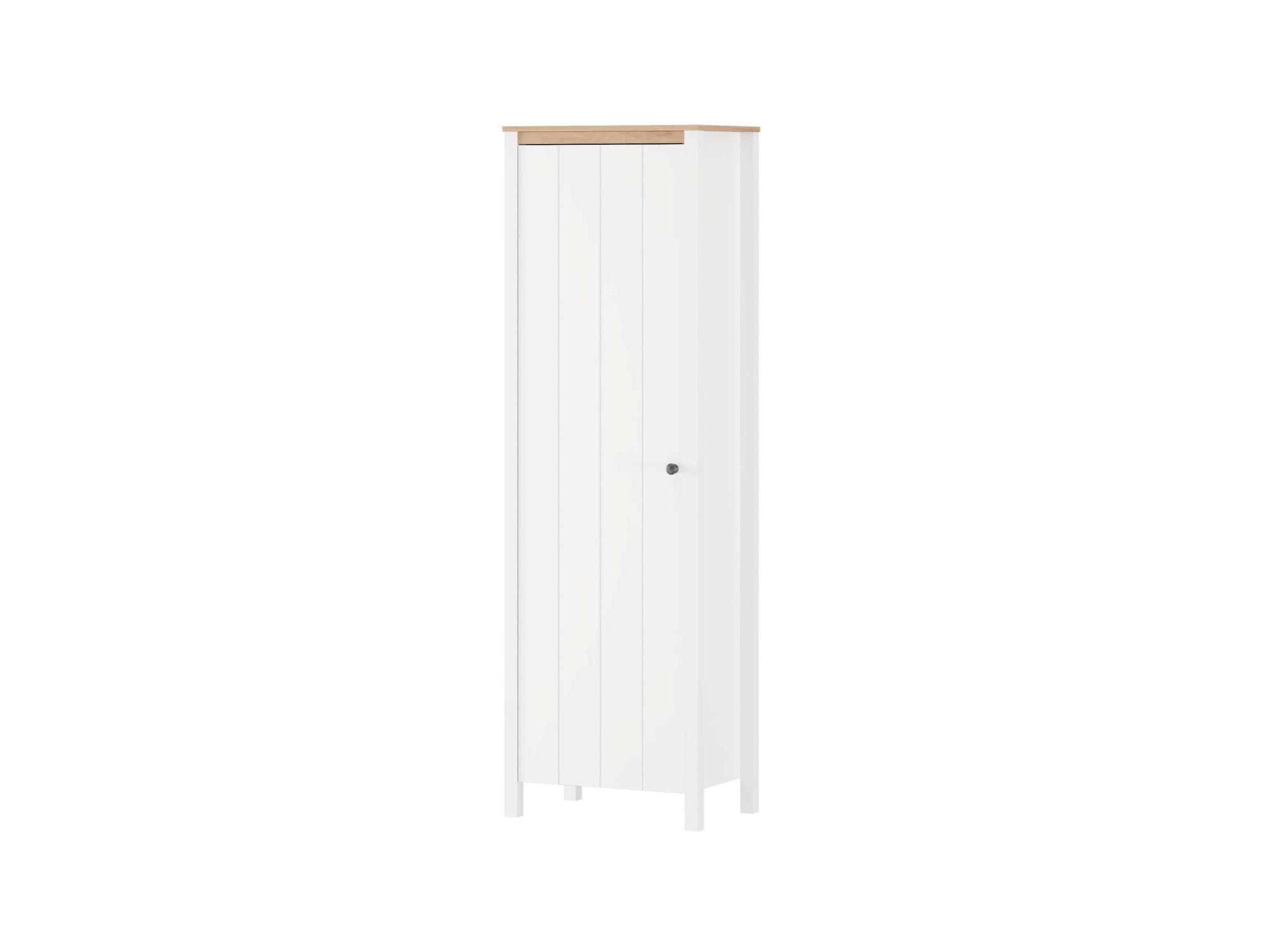 Home affaire Garderobenschrank "Bedford, Stauraumschrank, Flurschrank, ausziehbare Kleiderstange" MDF-Profil 2D ummantelt, Hotstamping, 1mm ABS-Kanten, 4 Einlegeböden