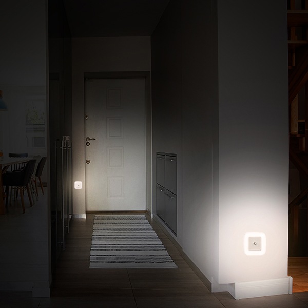 B.K.Licht LED Nachtlicht »Start«, Leuchtmittel LED-Board | LED fest integriert, Nachtleuchte, Flurlicht, Bewegungsmelder, Dämmerungssensor, 2er SET