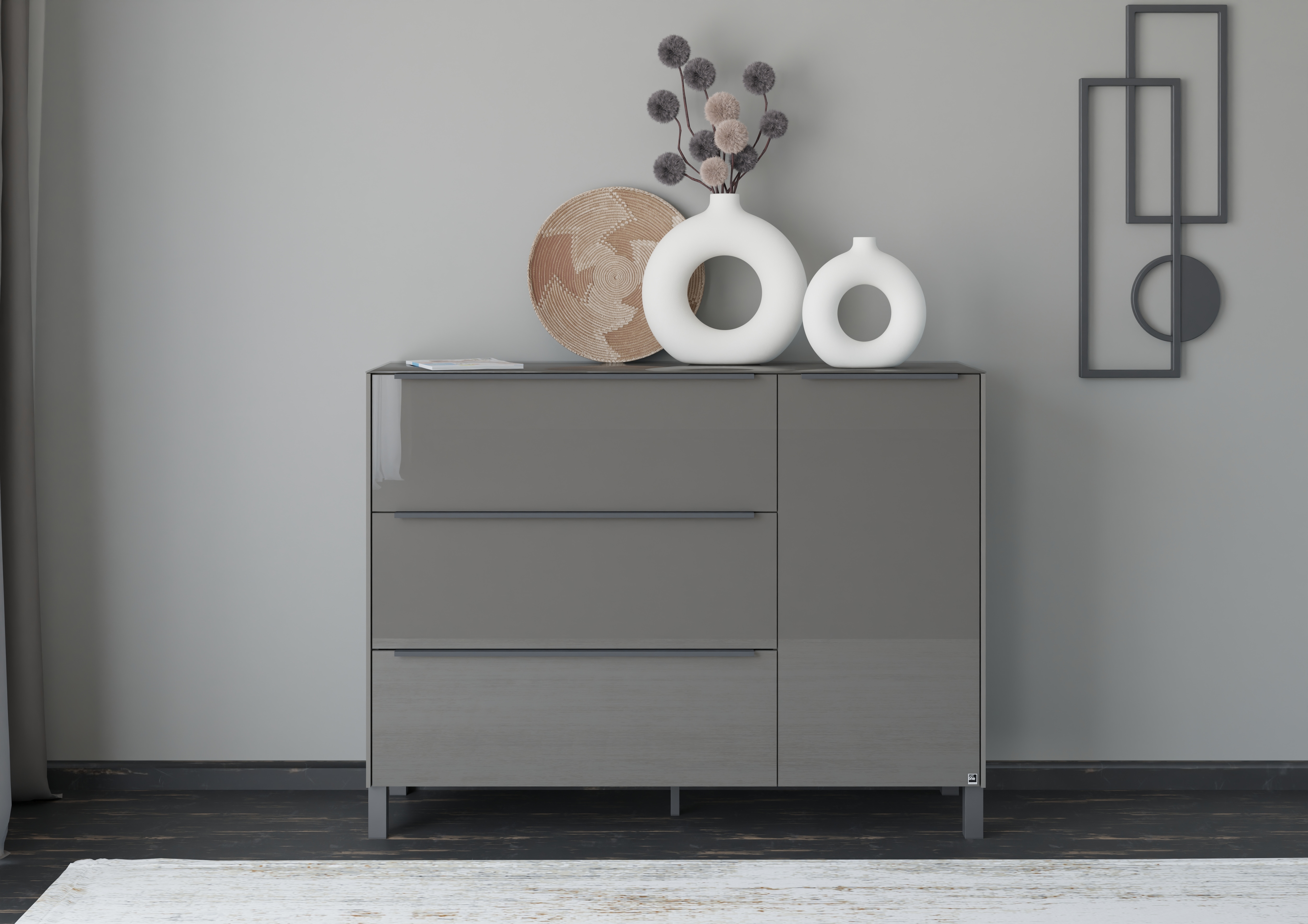 set one by Musterring Sideboard "Reno" 1 Stk. tlg. Mit Vierkantfuß in diversen Farben, 106 cm Höhe & Farbauswahl