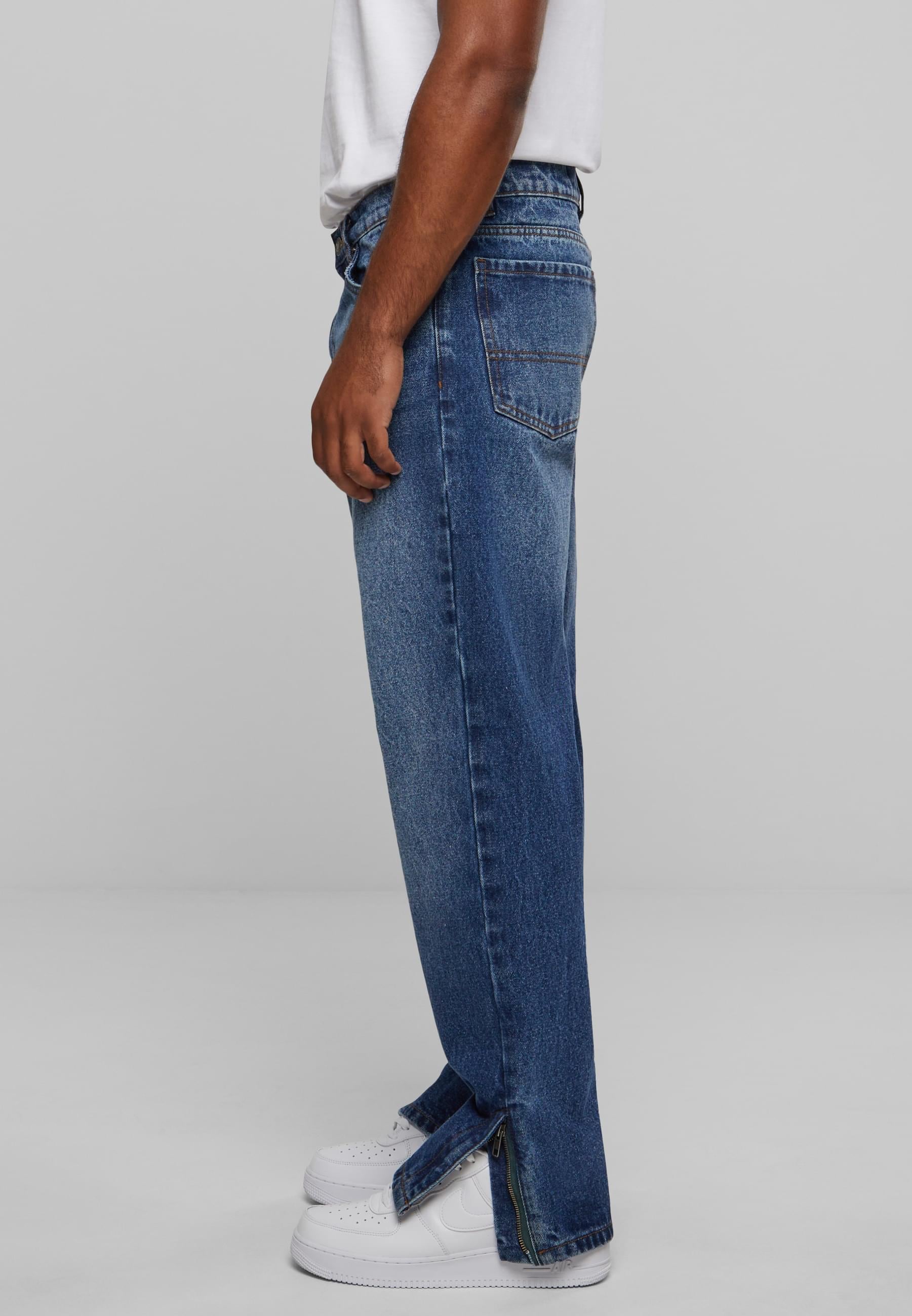 URBAN CLASSICS Bequeme Jeans »Urban Classics Herren Heavy Ounce Straight Fit Zipped Jeans«