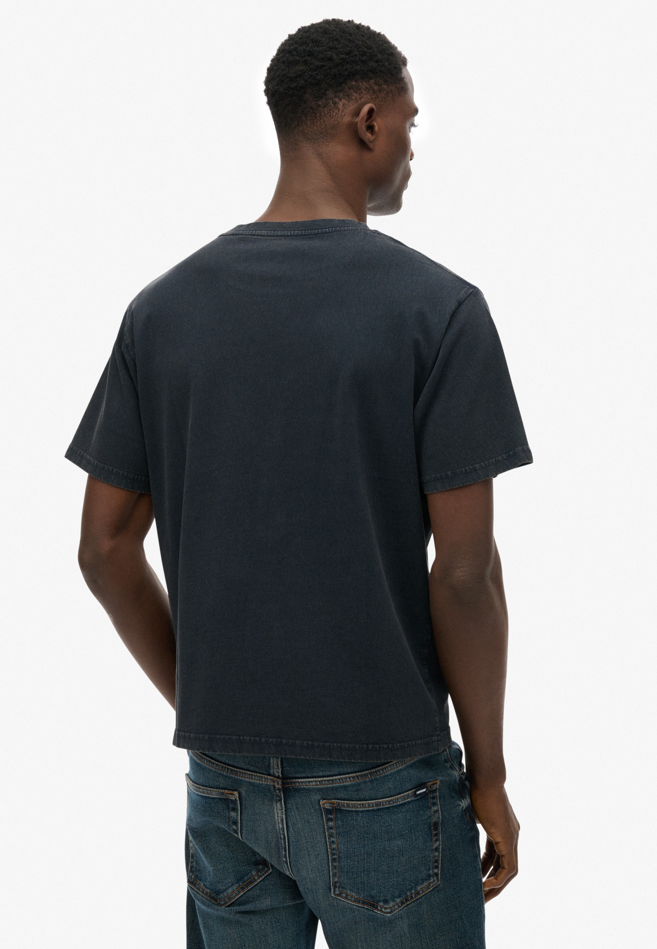 Superdry Essentials Relaxed Fit T-Shirt Super Dark Navy 2XL 3