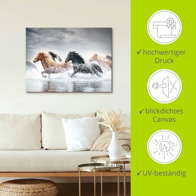 Artland Wandbild »Pferderennen V«, Pferdebilder, (1 St.), als Alubild,  Leinwandbild, Wandaufkleber oder Poster in versch. Größen bestellen | BAUR