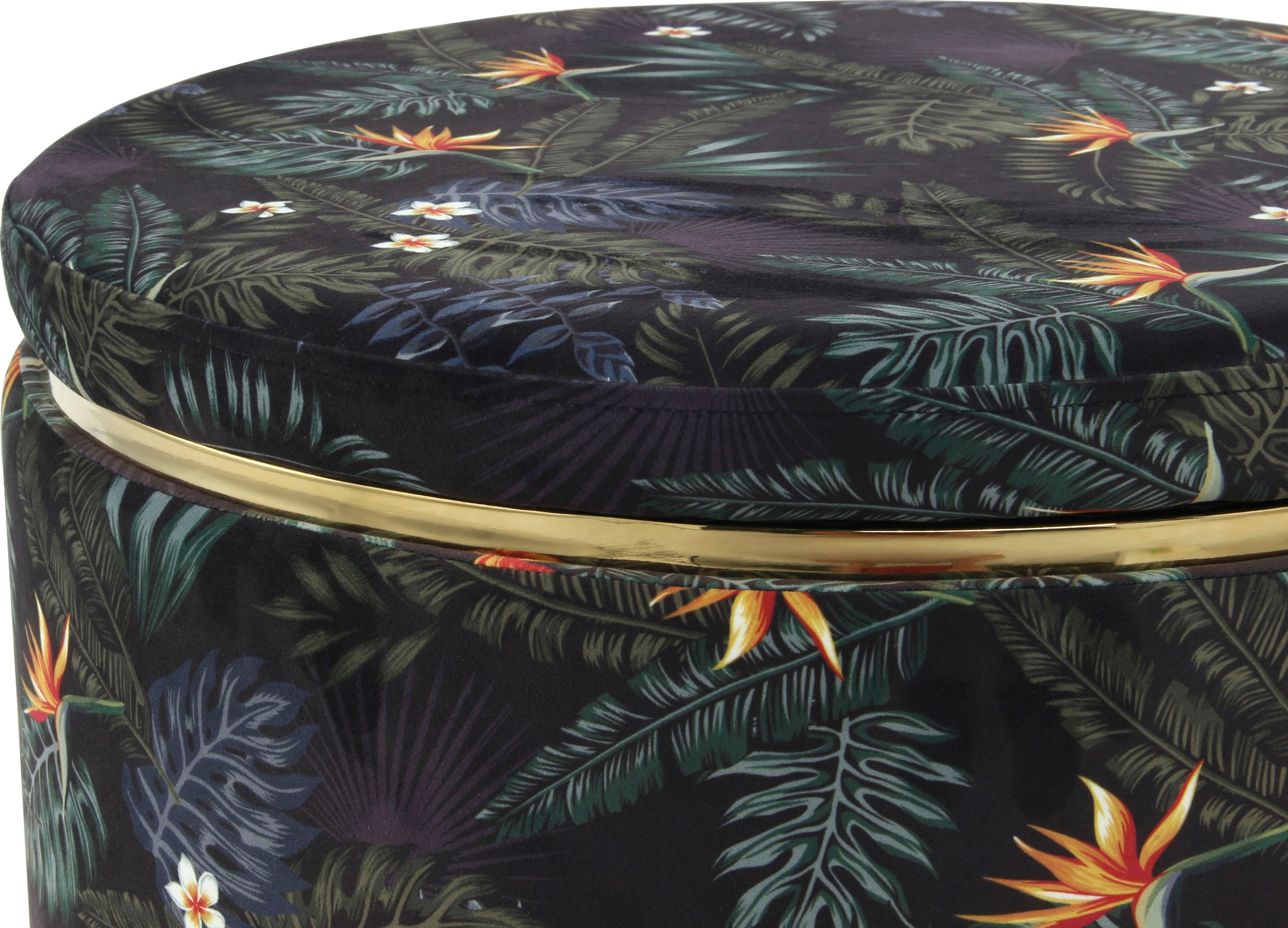 Kayoom Hocker »Forest, florales Muster, mit Stauraum«, (1 St.), florales Muster, mit Stauraum