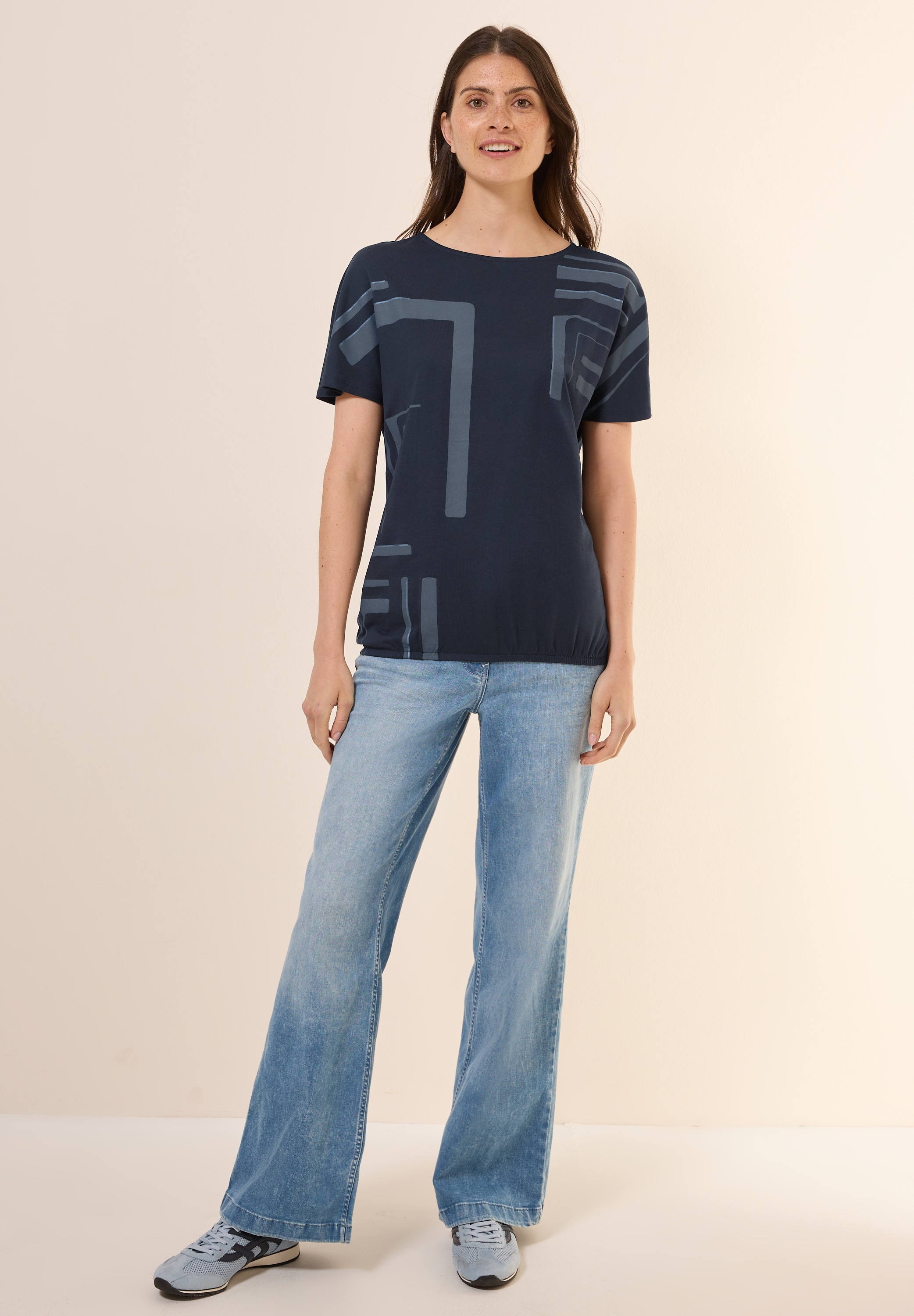 Cecil T-Shirt, mit U-Boot-Ausschnitt