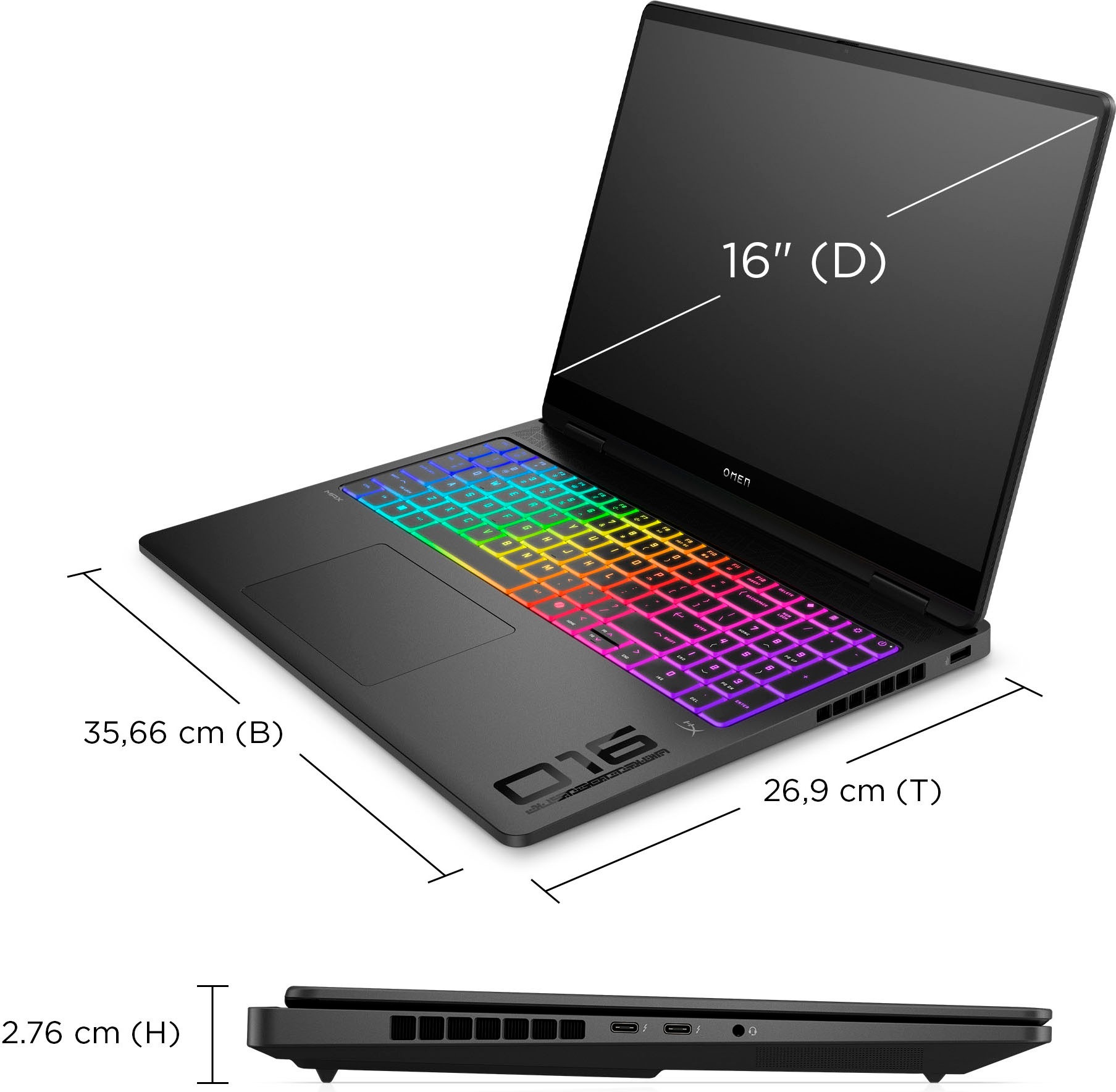 HP Gaming-Notebook »Omen Max 16-ak0073ng«, 40,6 cm, / 16 Zoll, AMD, Ryzen™ AI 7, GeForce RTX 5070, 1000 GB SSD