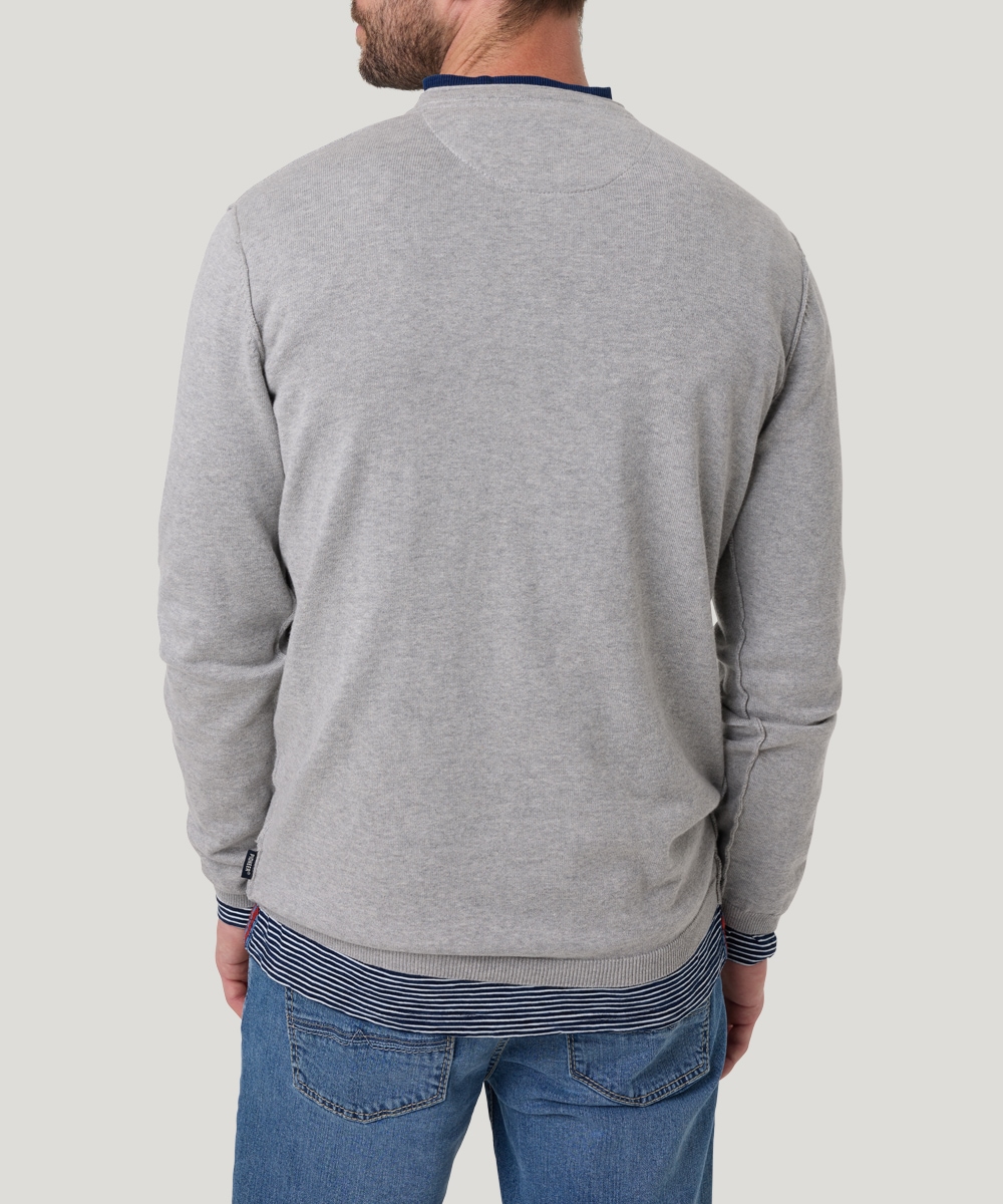 Pioneer Authentic Jeans Rundhalspullover mit Rollkante