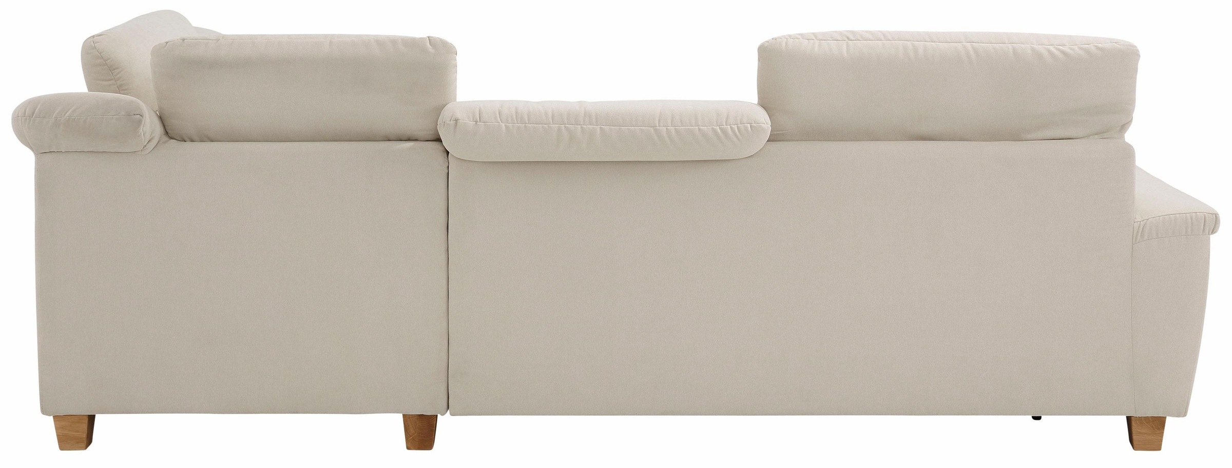 Ecksofa HOME AFFAIRE "Lyla fester Sitzkomfort, bequeme Armlehnen, Breite 275cm, L-Form", beige (natur), B:275cm H:81cm T:214cm, Luxus-Microfaser Lederoptik (100% Polyester);Microfaser PRIMABELLE (100% Polyester);Feinstruktur weich (100% Polyester), Sofas, 2